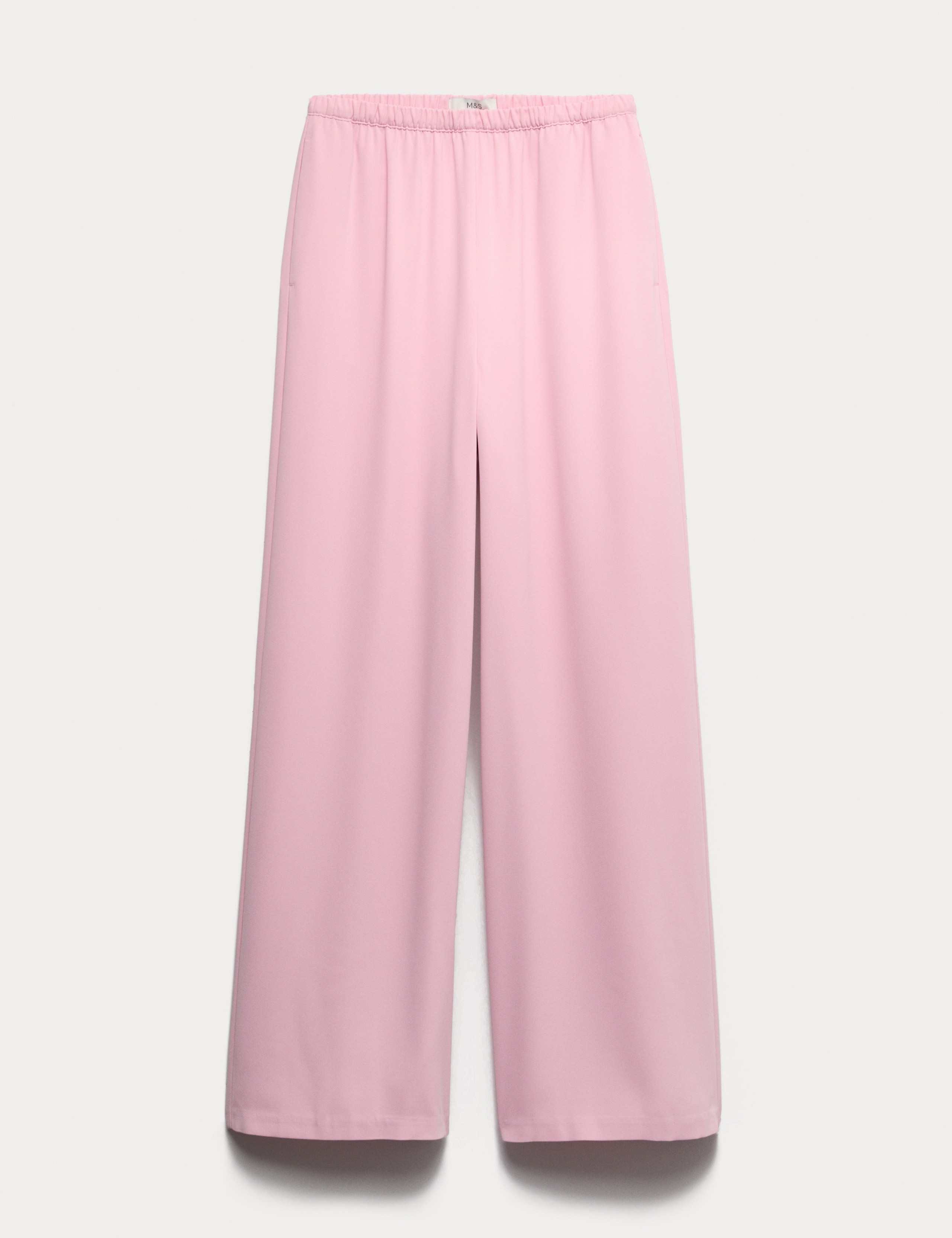 Crepe Elasticated Waist Wide Leg Trousers 2 of 5