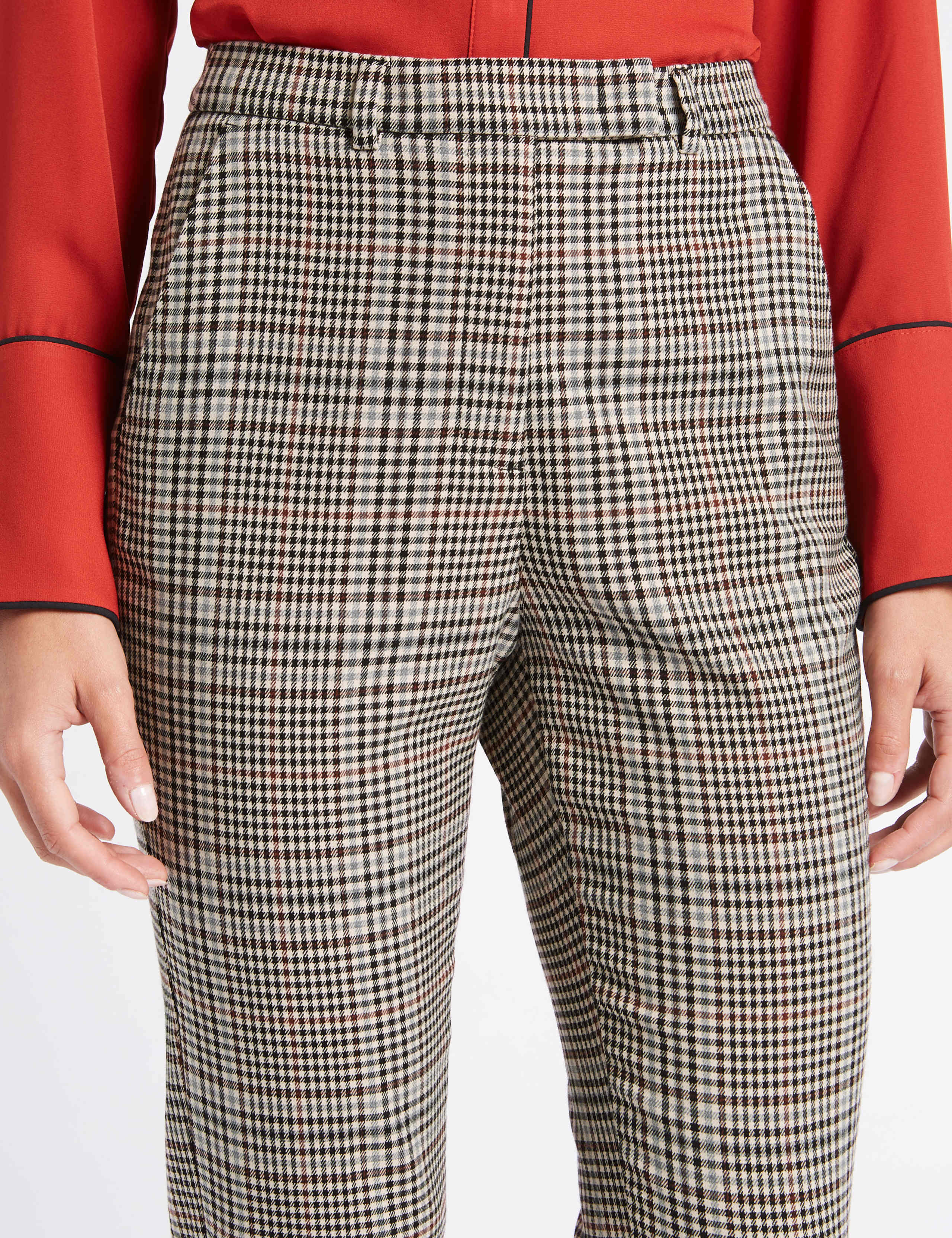 Checked Slim Leg Trousers 5 of 6