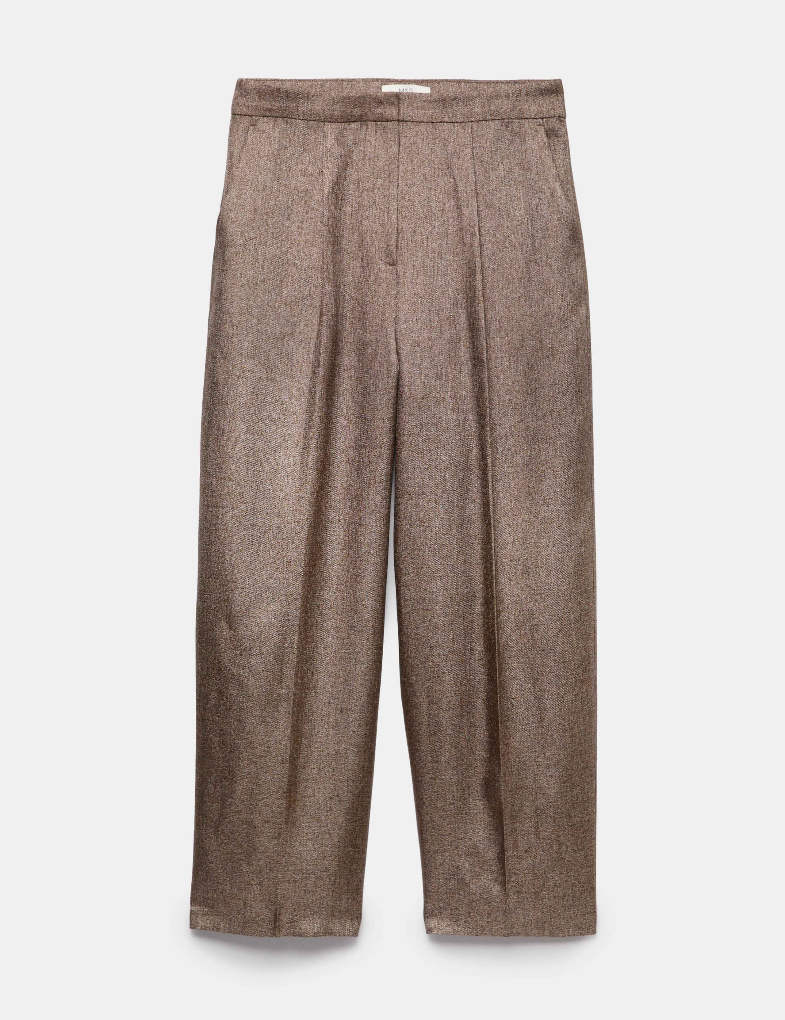 Straight Leg Textured Trousers 2 of 4