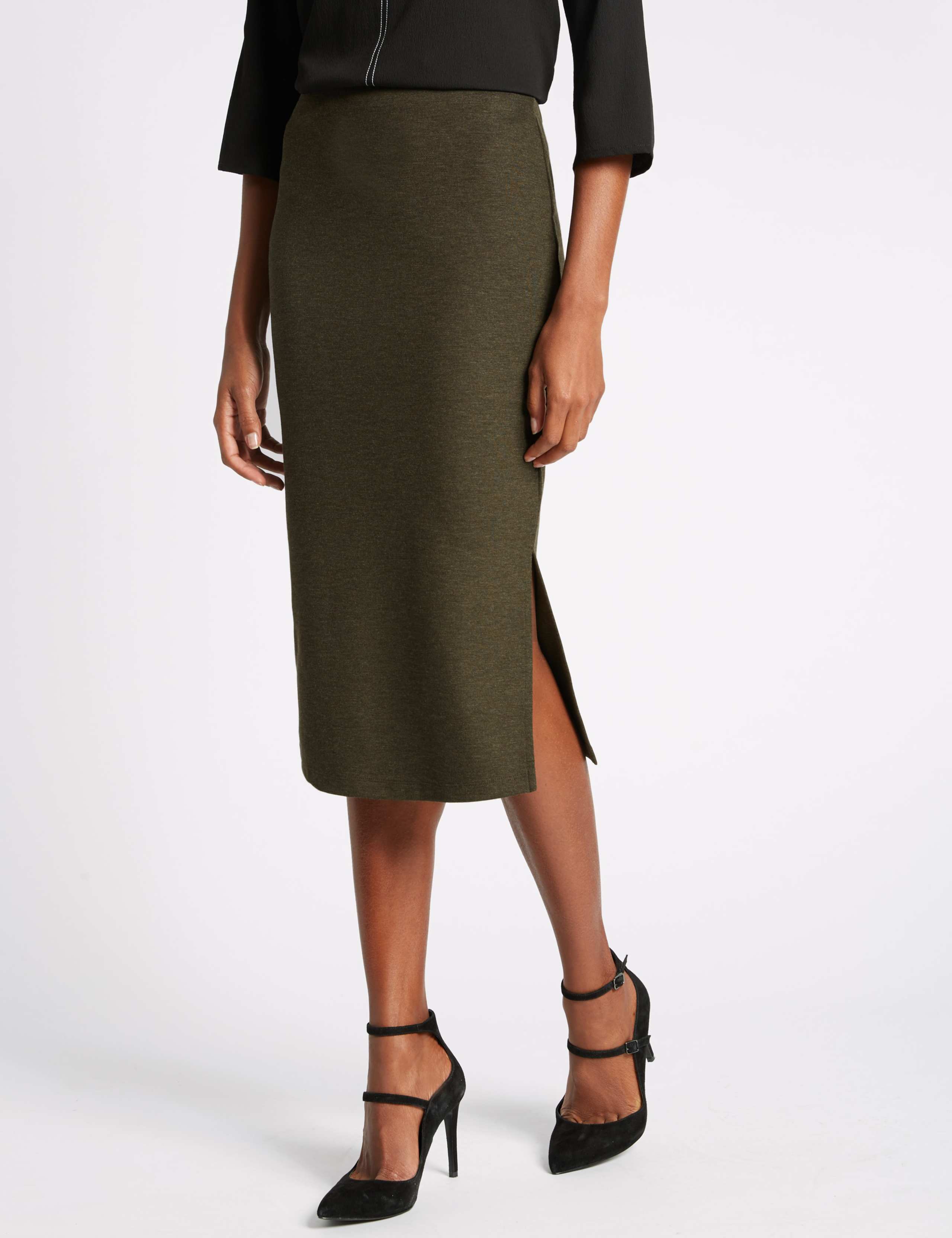 Side Split Pencil Skirt 1 of 3