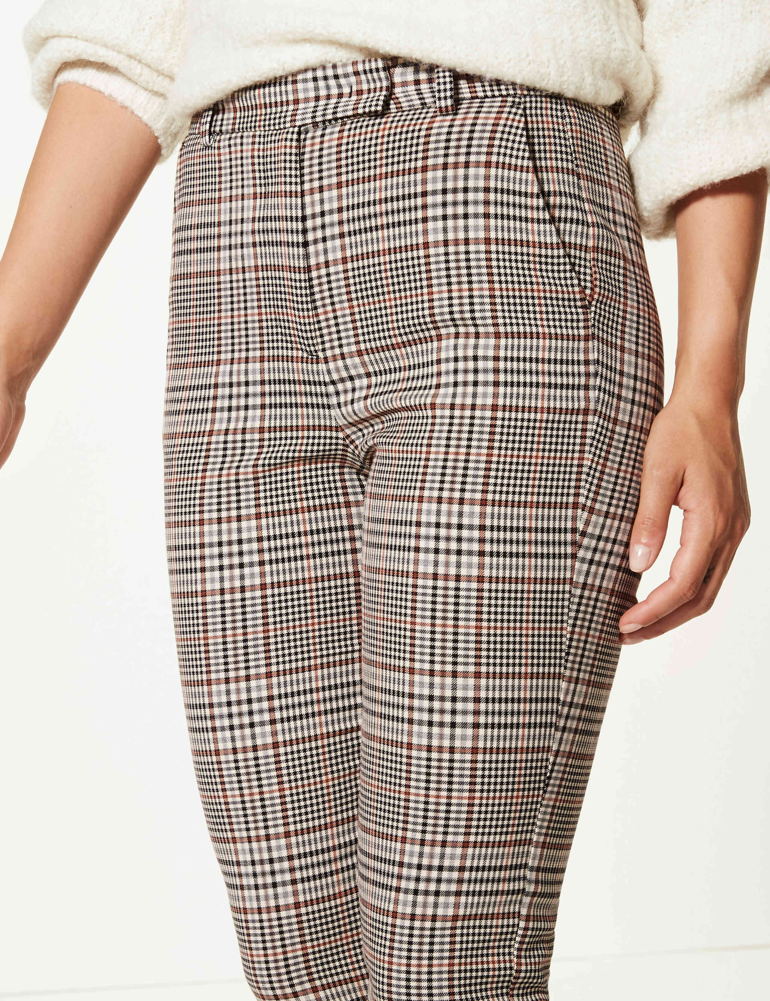 Checked Slim Leg Trousers 4 of 4