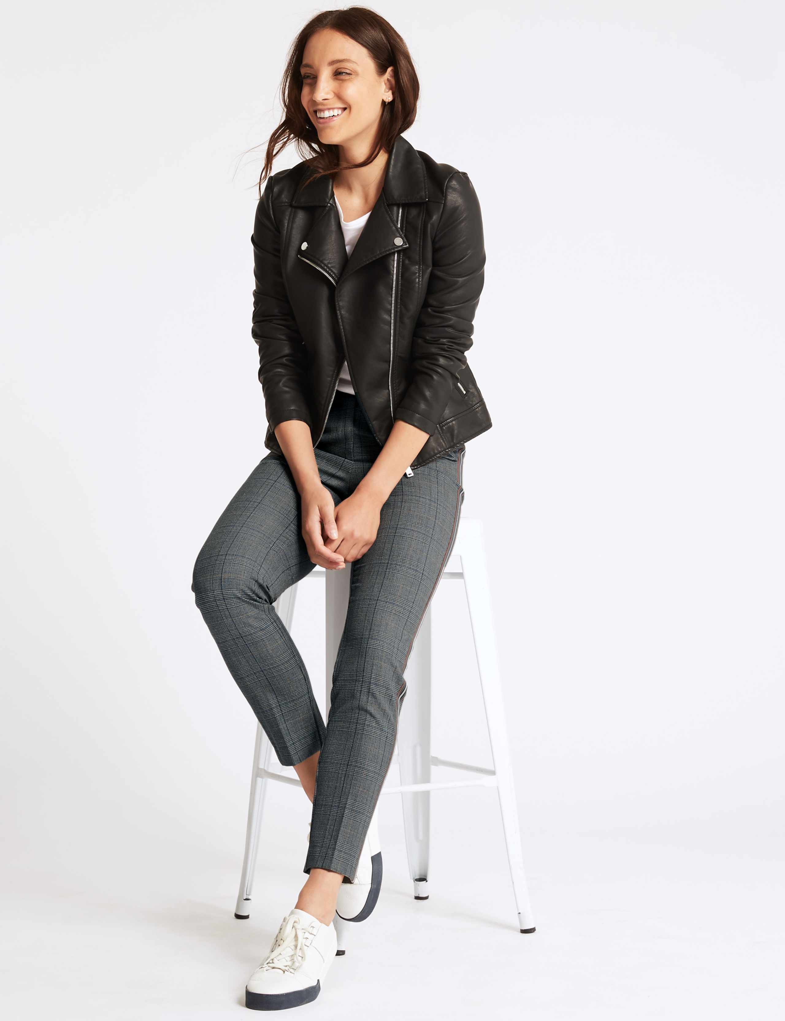 Checked Slim Leg Trousers 3 of 6