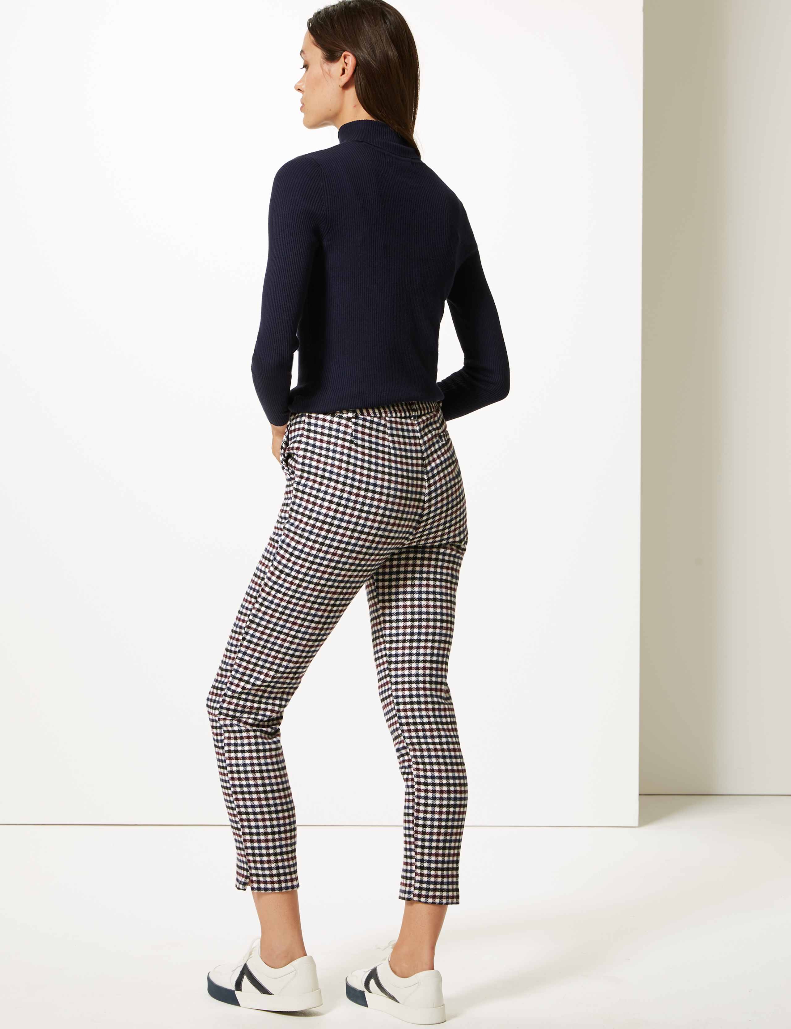 Checked Slim Leg Trousers 4 of 7