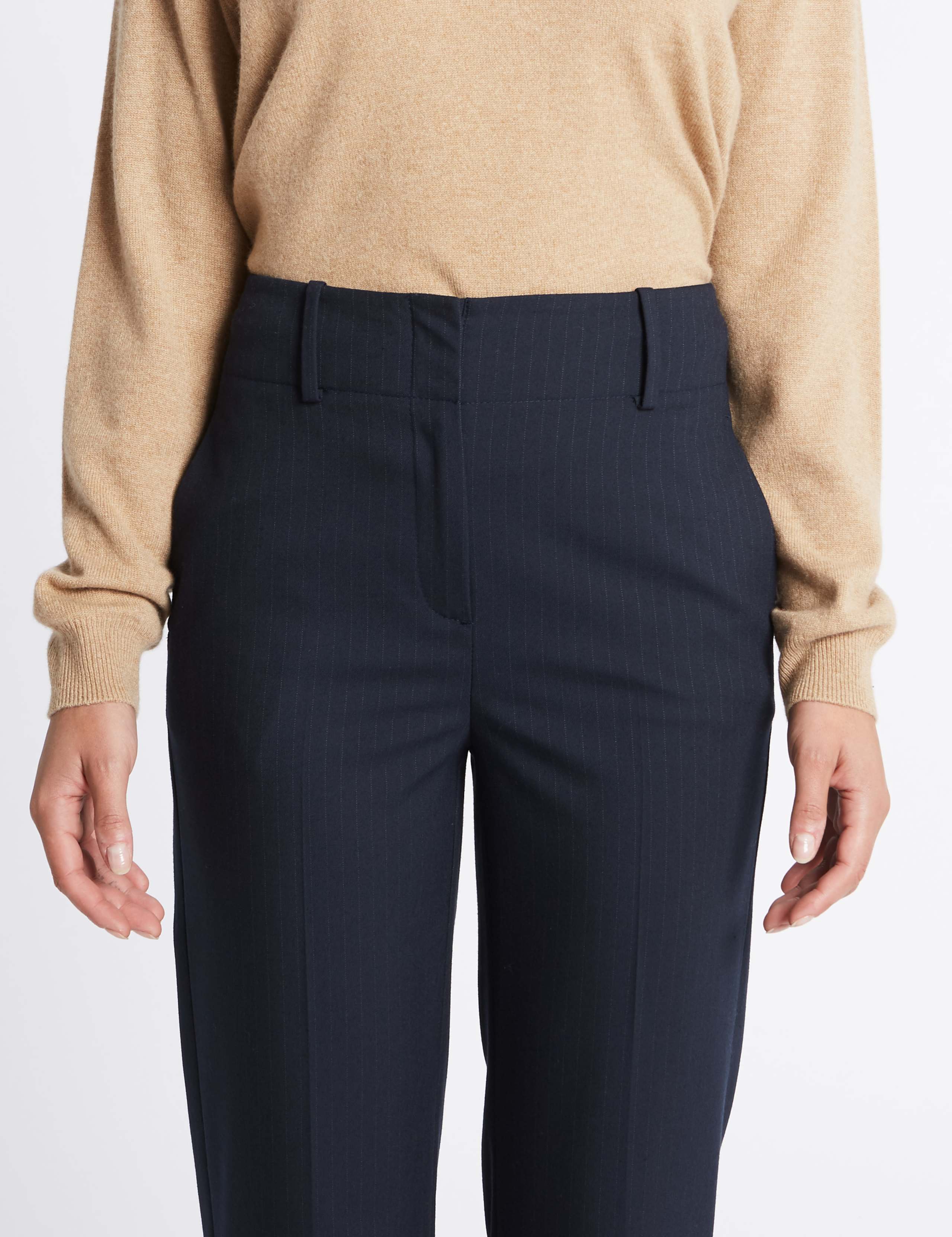 Pinstripe Straight Leg Trousers 4 of 5