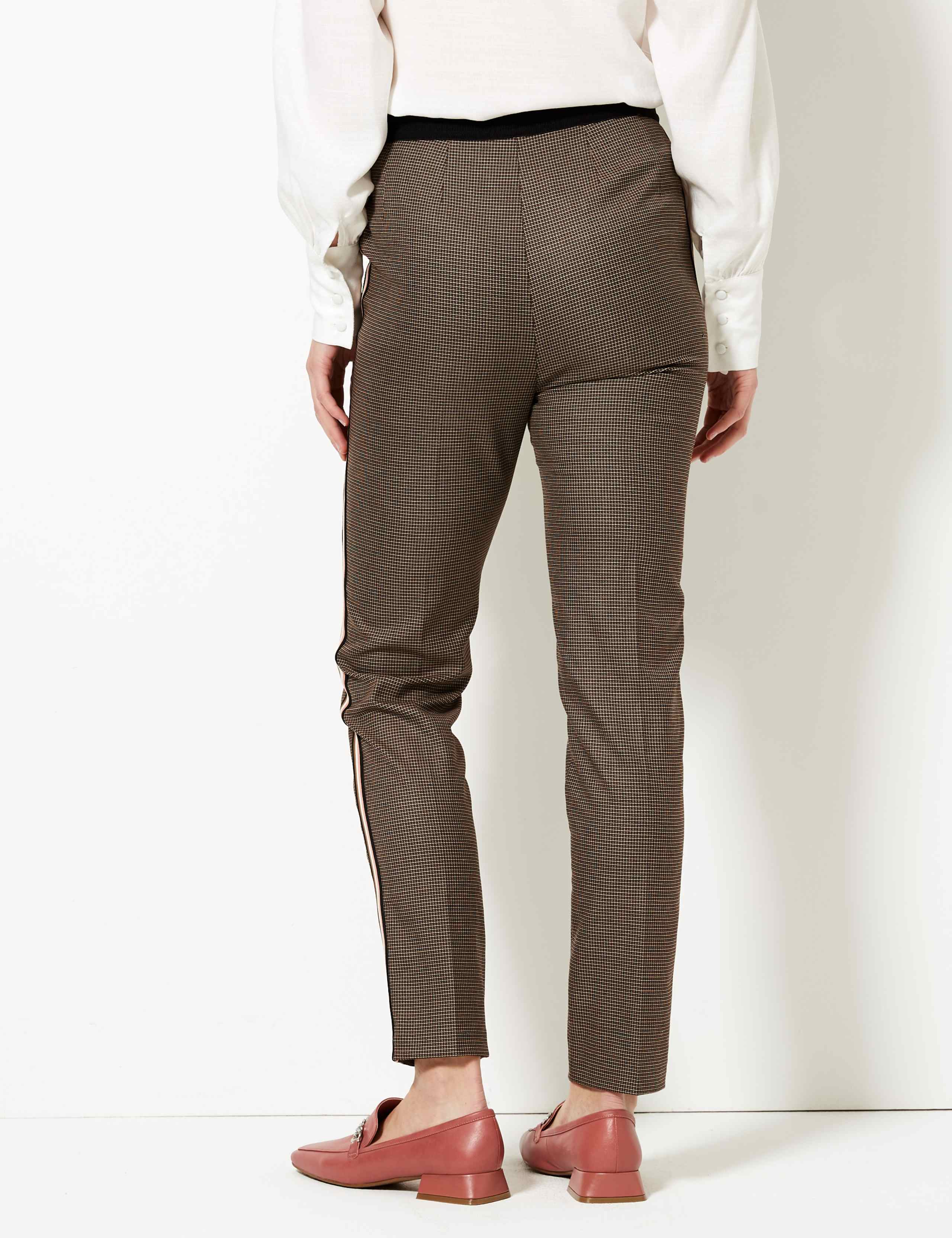 Checked Slim Leg Ankle Grazer Trousers 3 of 5