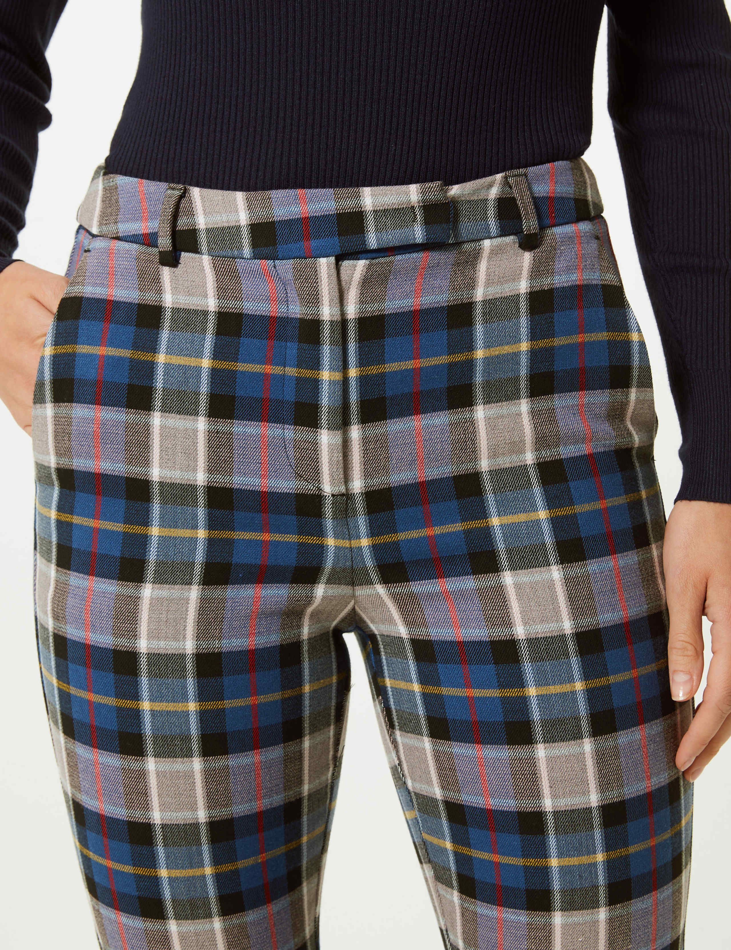 Checked Slim Leg Trousers 4 of 5