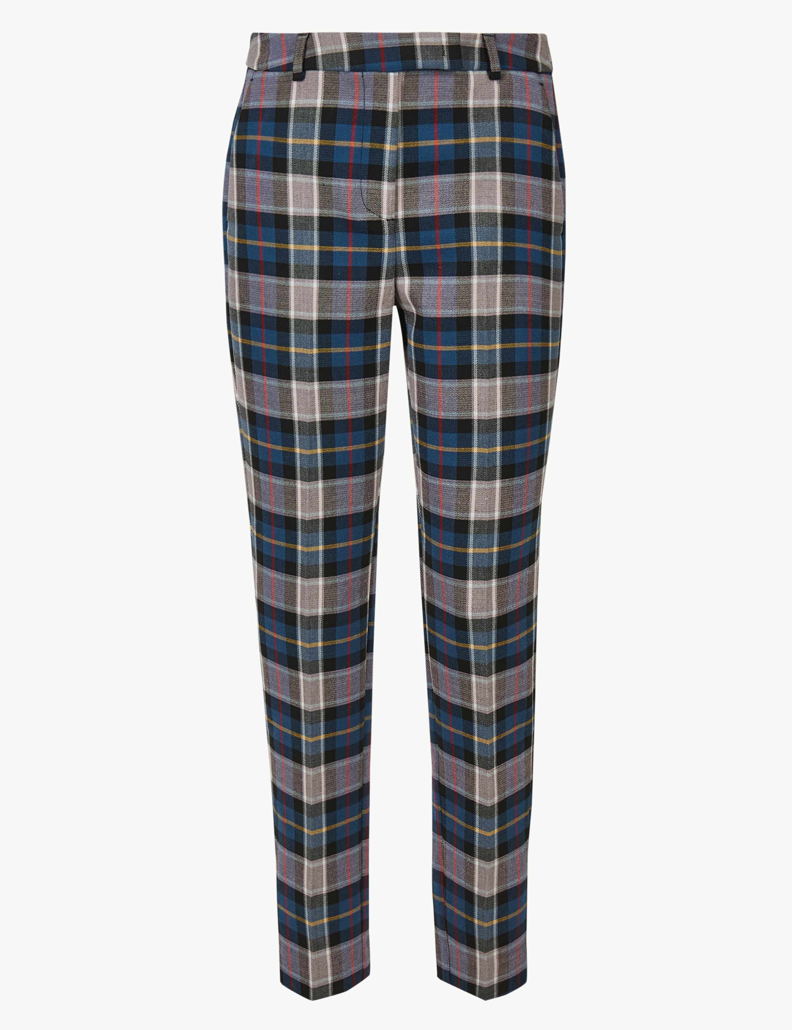 Checked Slim Leg Trousers 2 of 5