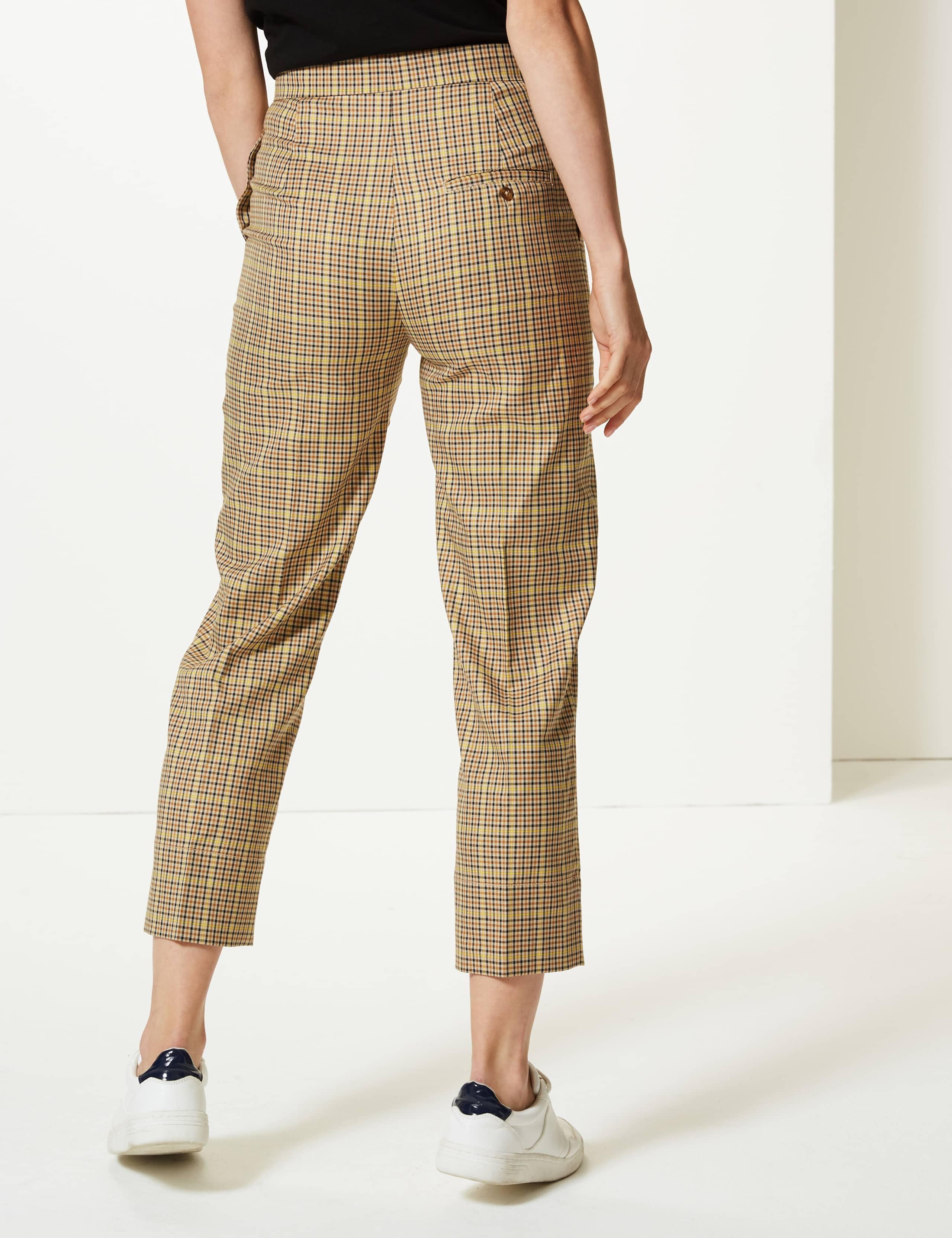Evie Straight Checked 7/8th Trousers 3 of 5