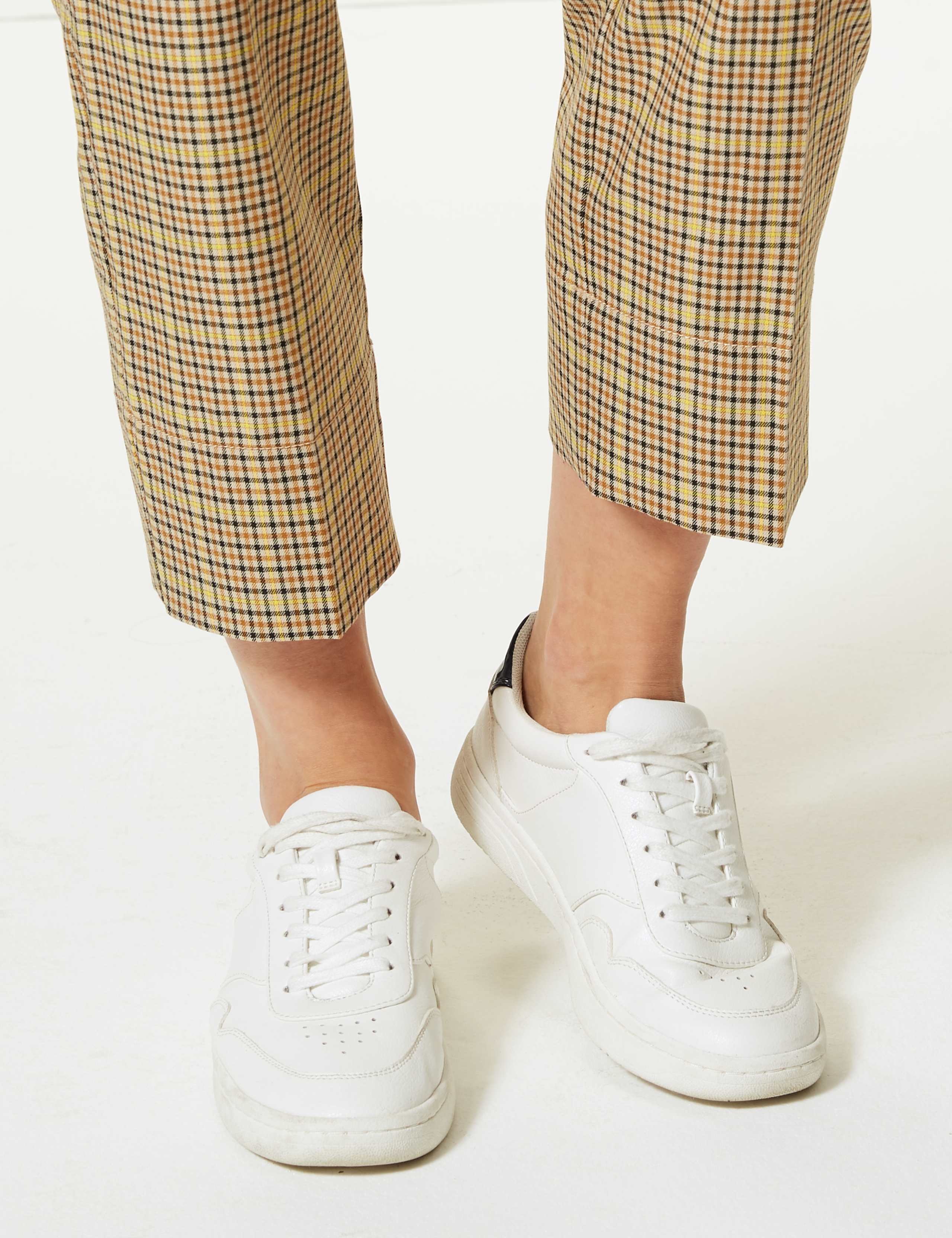 Evie Straight Checked 7/8th Trousers 5 of 5