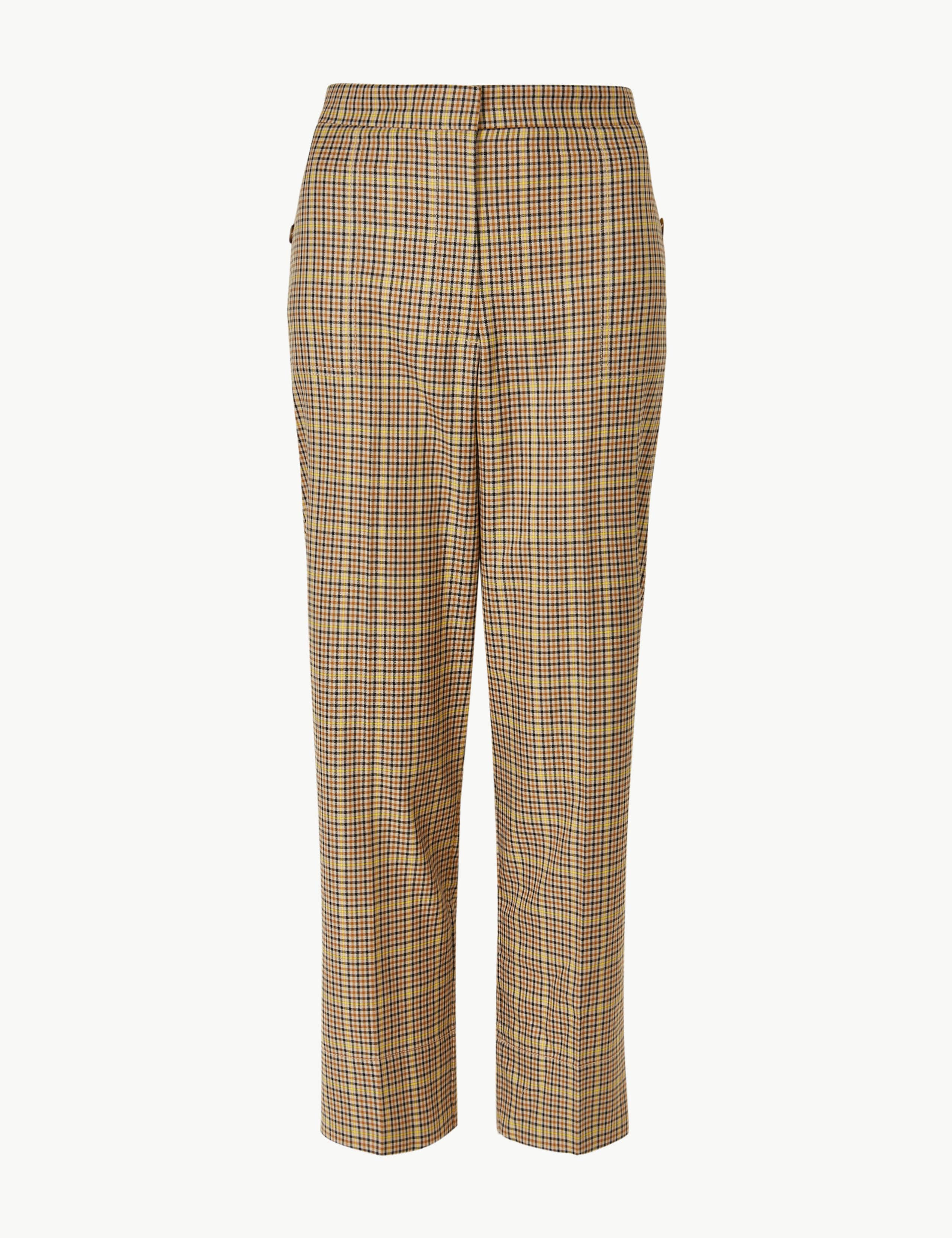 Evie Straight Checked 7/8th Trousers 2 of 5