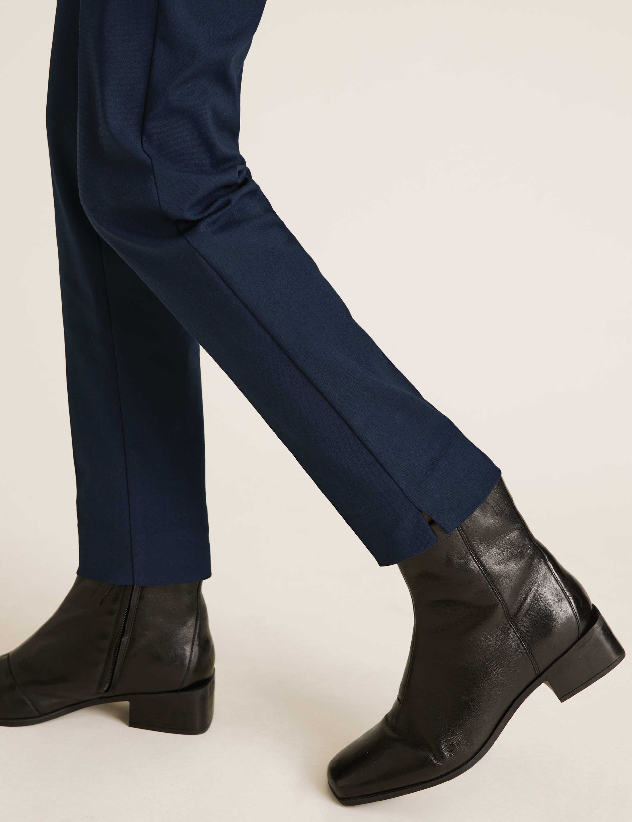 Mia Slim Cotton Ankle Grazer Trousers 4 of 5