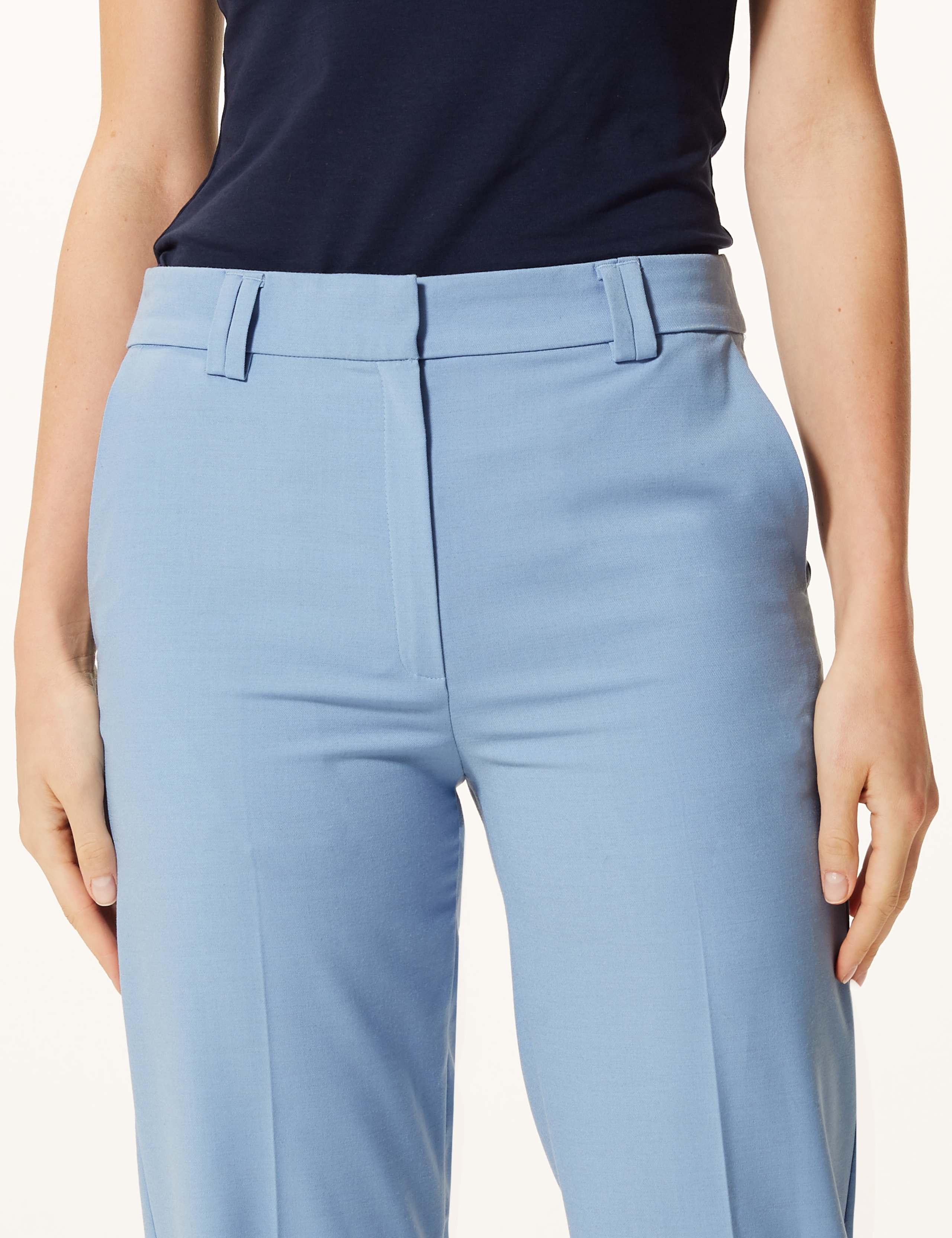 Relaxed Straight Leg Trousers with Wool 3 of 4