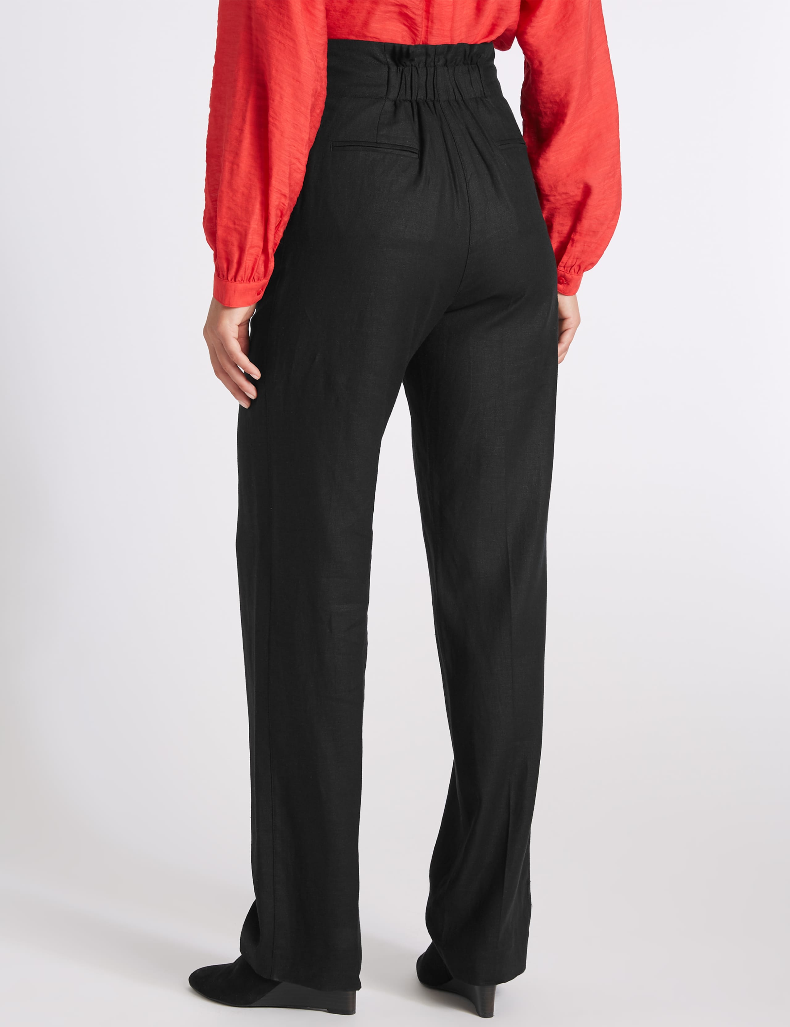 Linen Rich Straight Leg Trousers 4 of 6