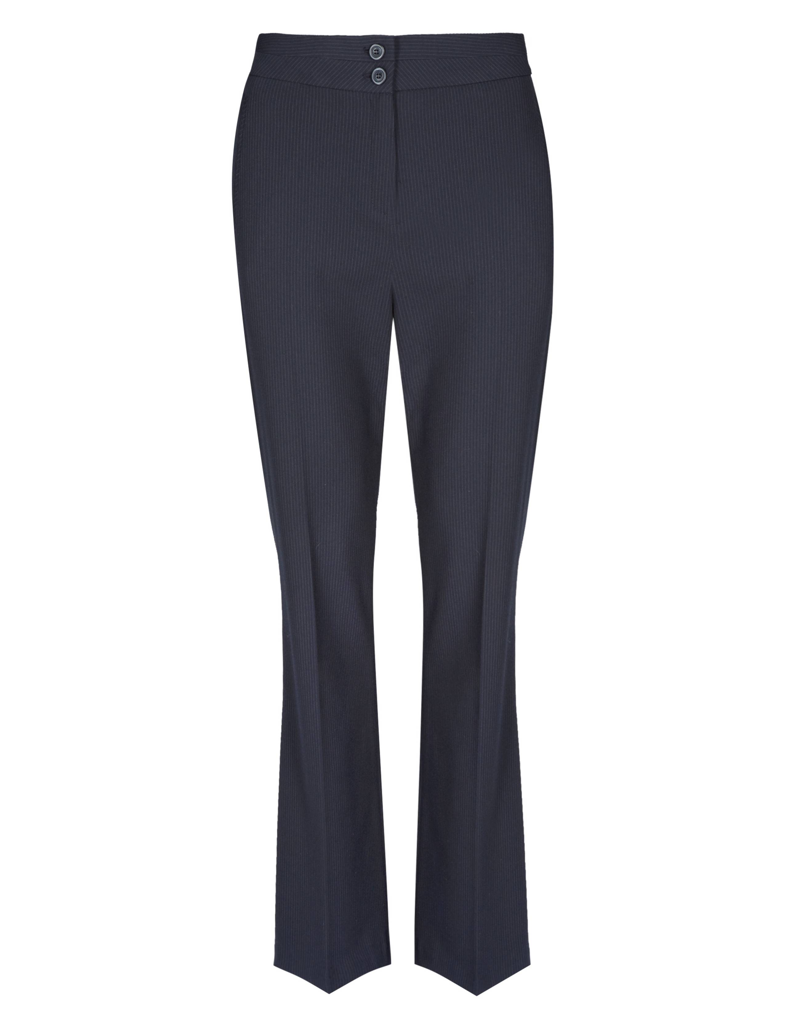 2-Way Stretch Straight Leg Pinstriped Trousers 4 of 5