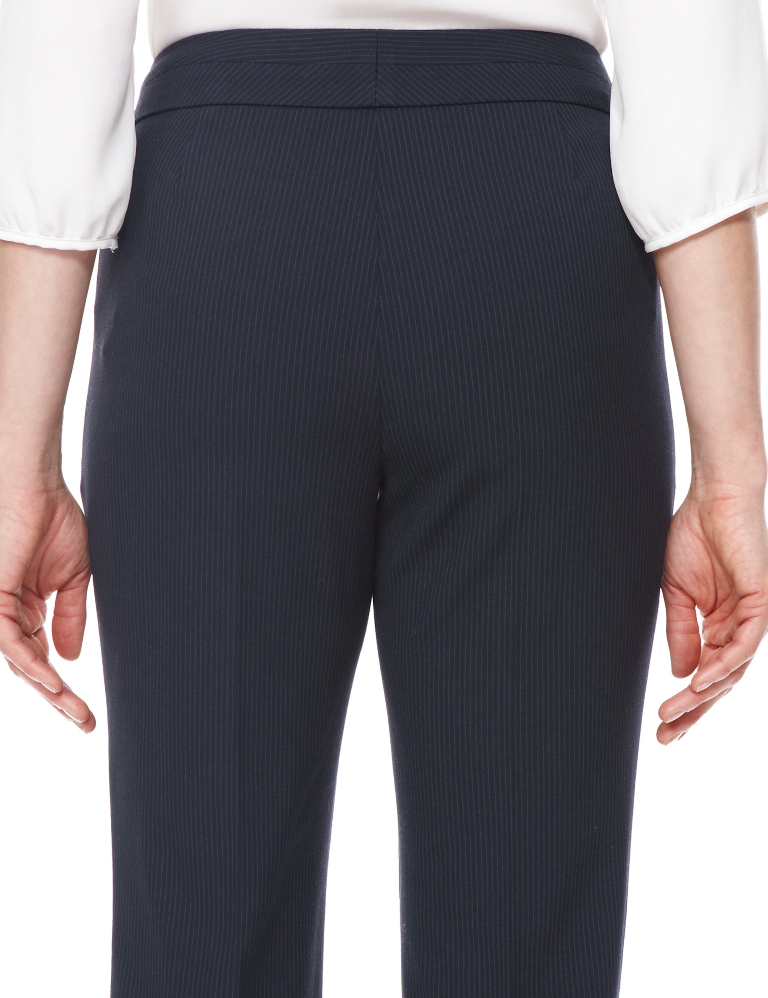 2-Way Stretch Straight Leg Pinstriped Trousers 5 of 5