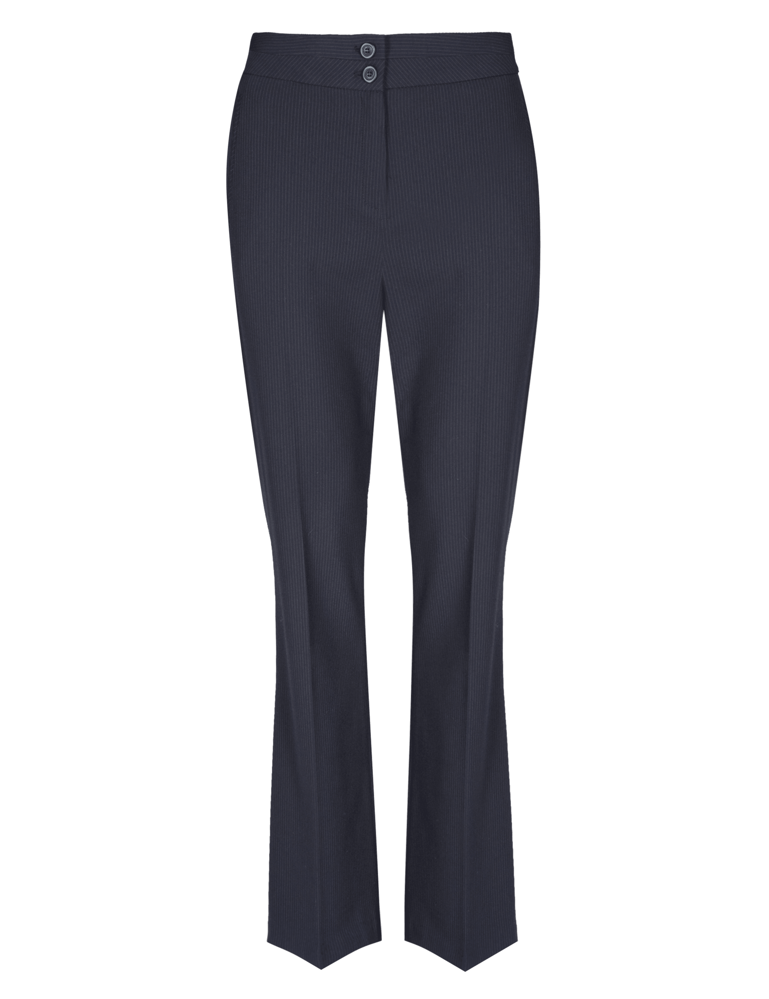 2-Way Stretch Straight Leg Pinstriped Trousers 2 of 5