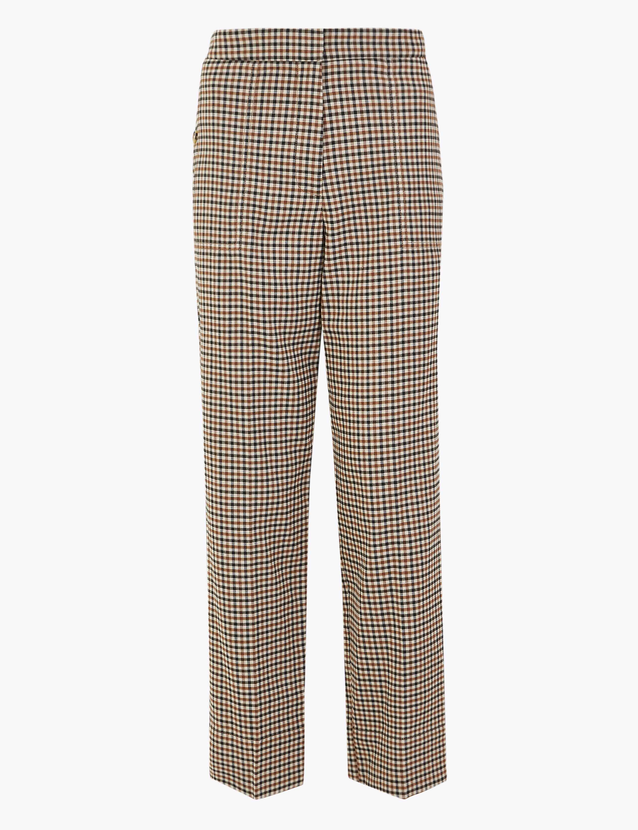 Checked Straight Leg 7/8 Trousers 2 of 5