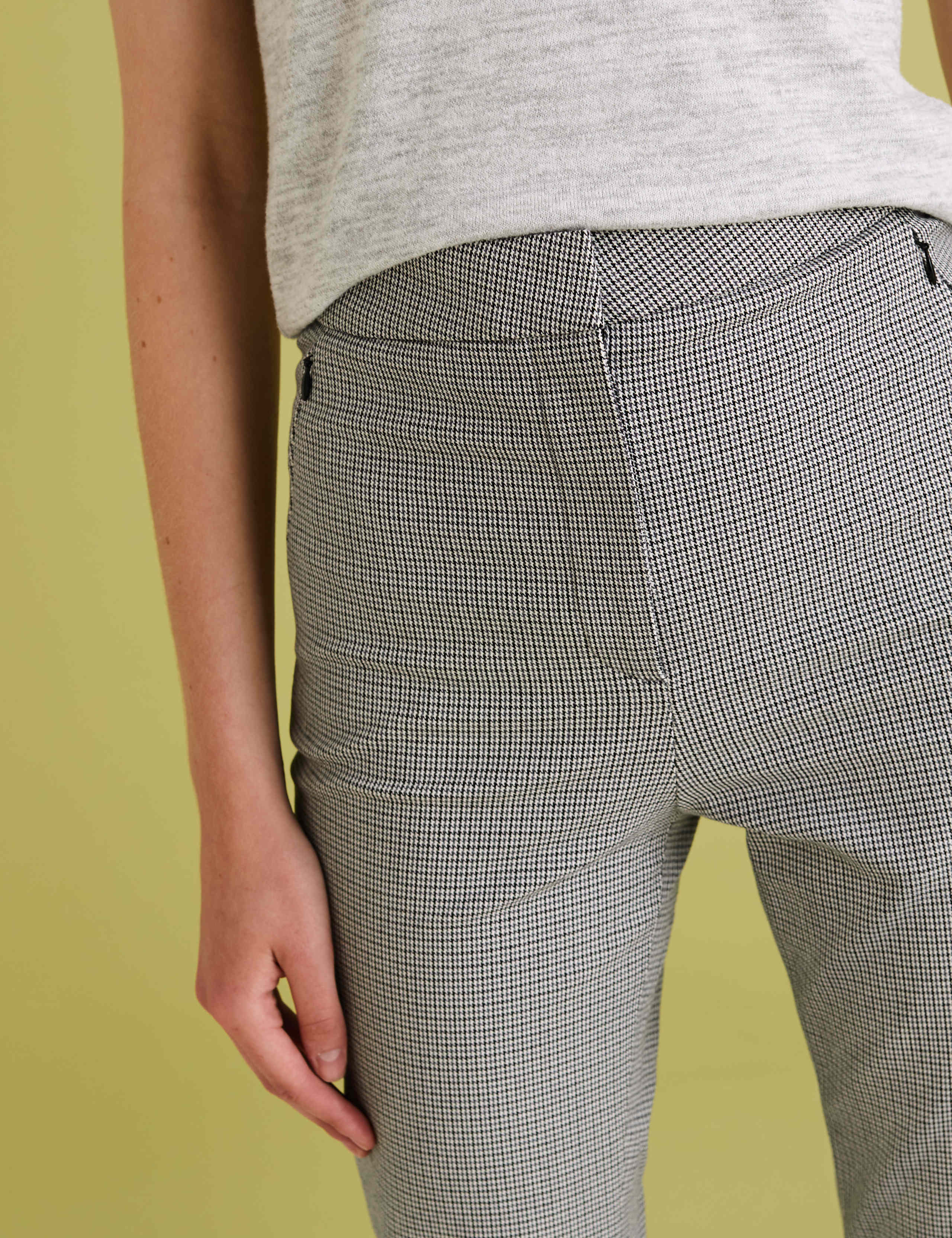 Cotton Checked Skinny Ankle Grazer Trousers 4 of 6