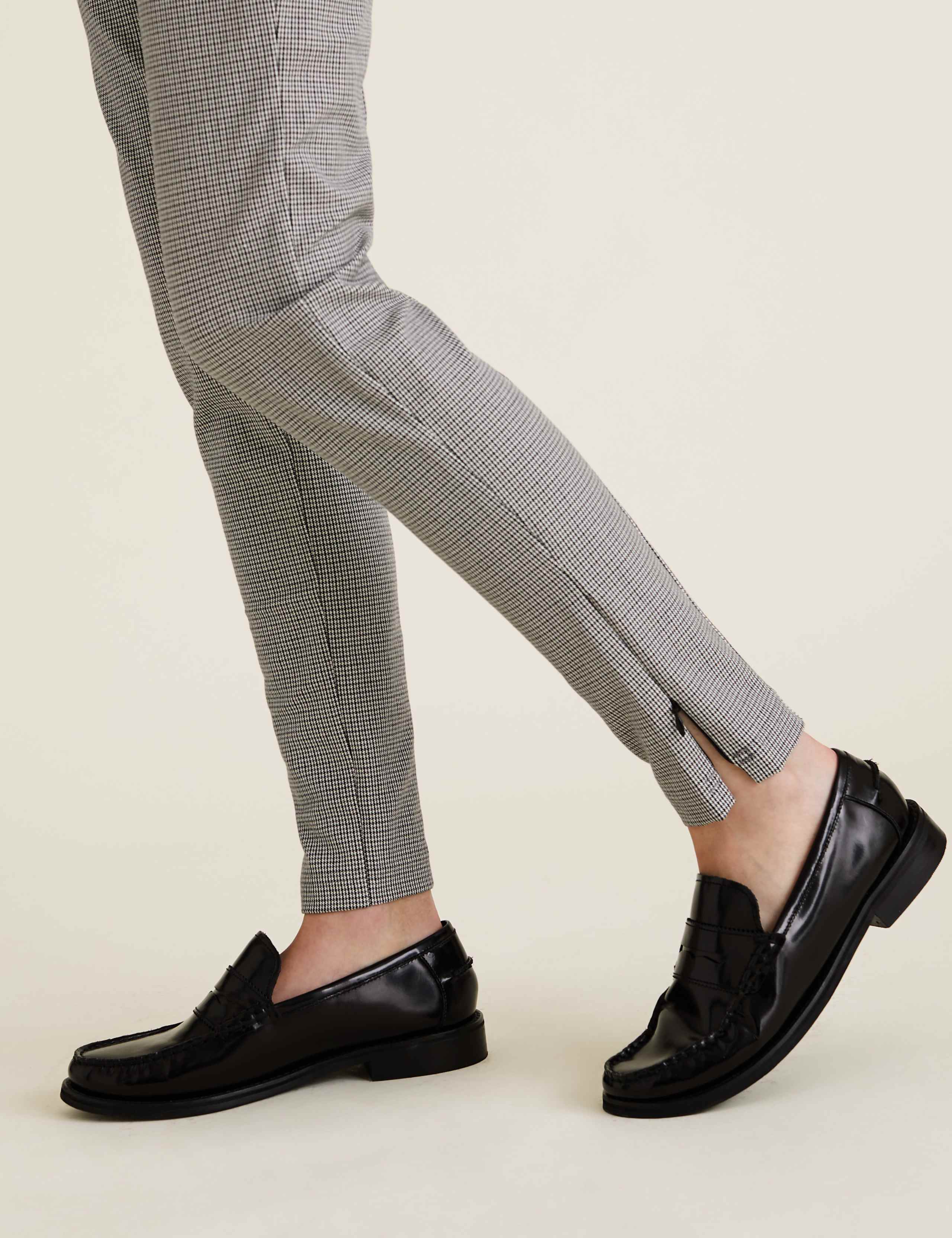 Cotton Checked Skinny Ankle Grazer Trousers 5 of 6