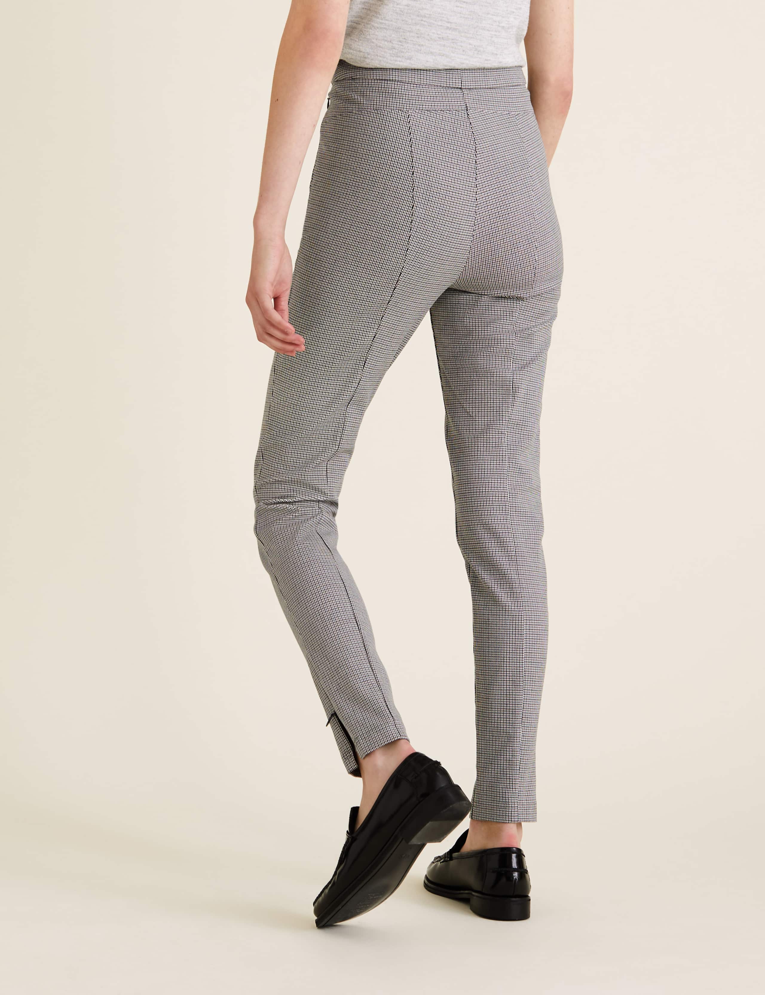 Cotton Checked Skinny Ankle Grazer Trousers 6 of 6
