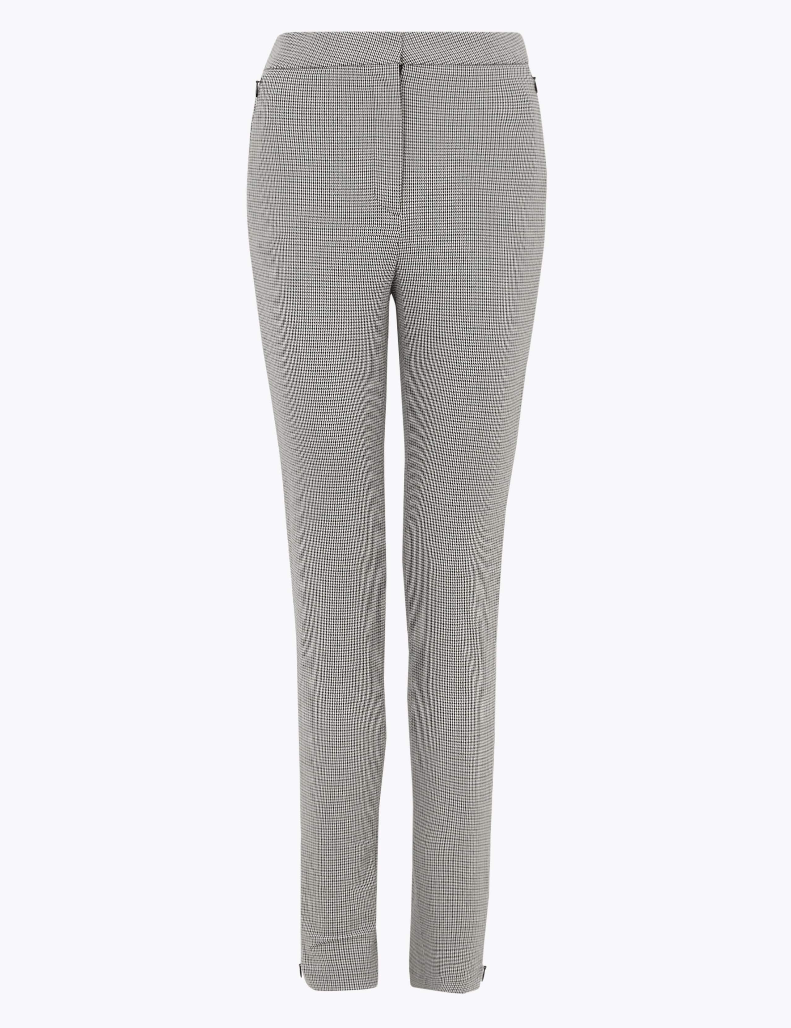 Cotton Checked Skinny Ankle Grazer Trousers 2 of 6