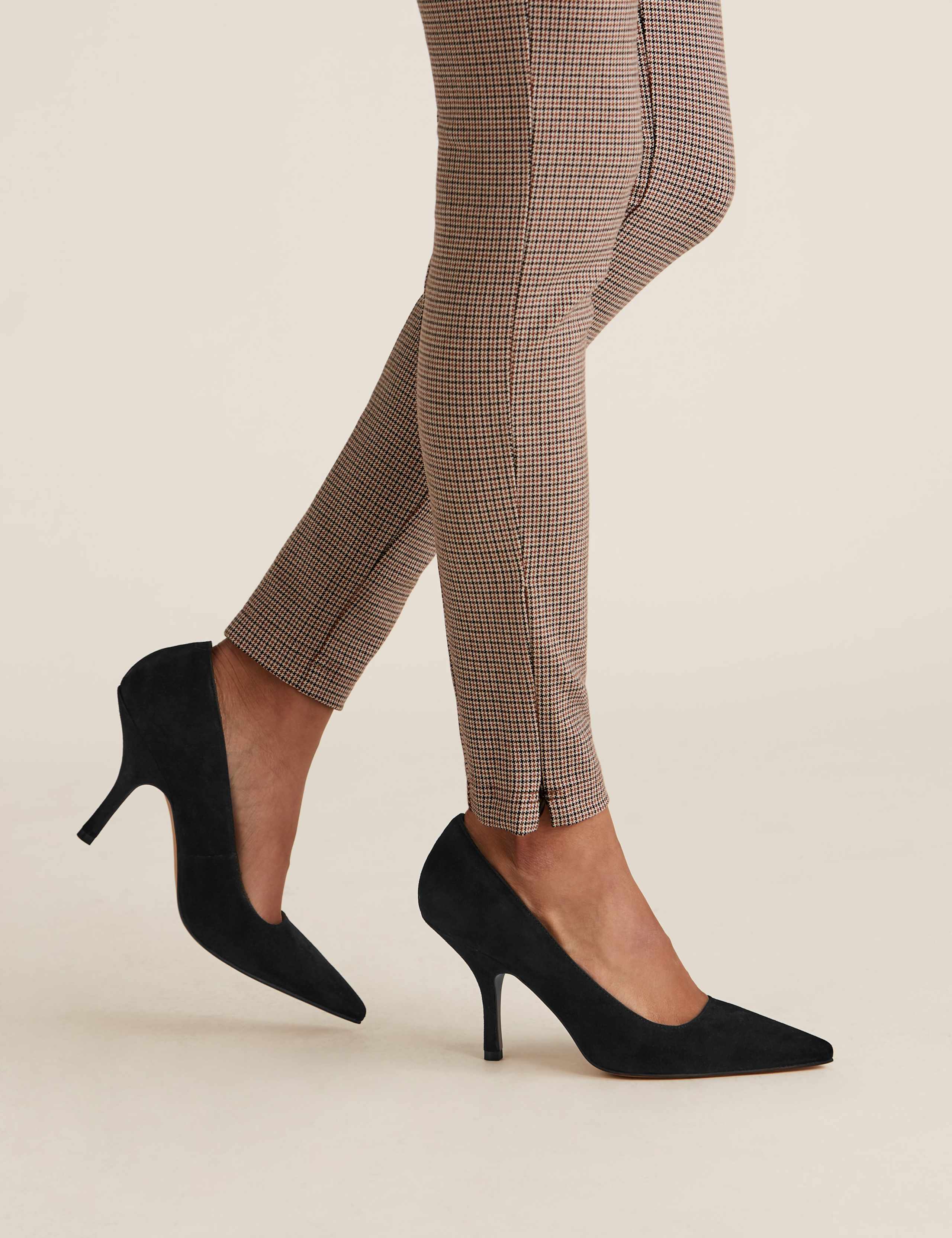 Cotton Checked Skinny Ankle Grazer Trousers 3 of 4