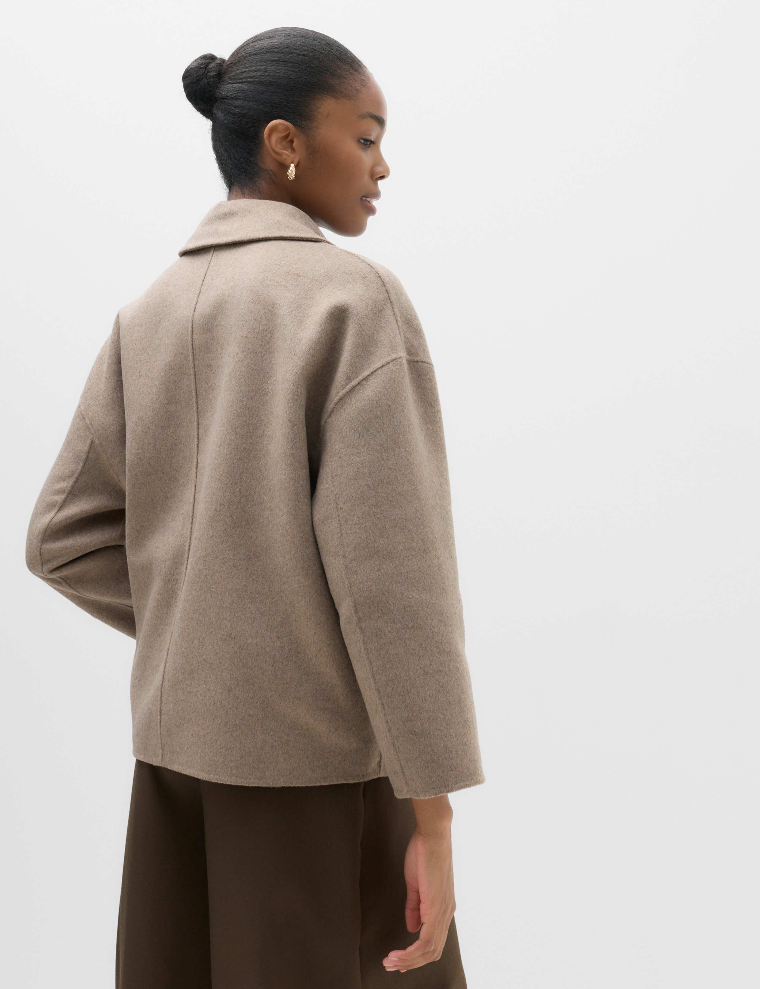 Faux Fur Trim Short Coat 4 of 7