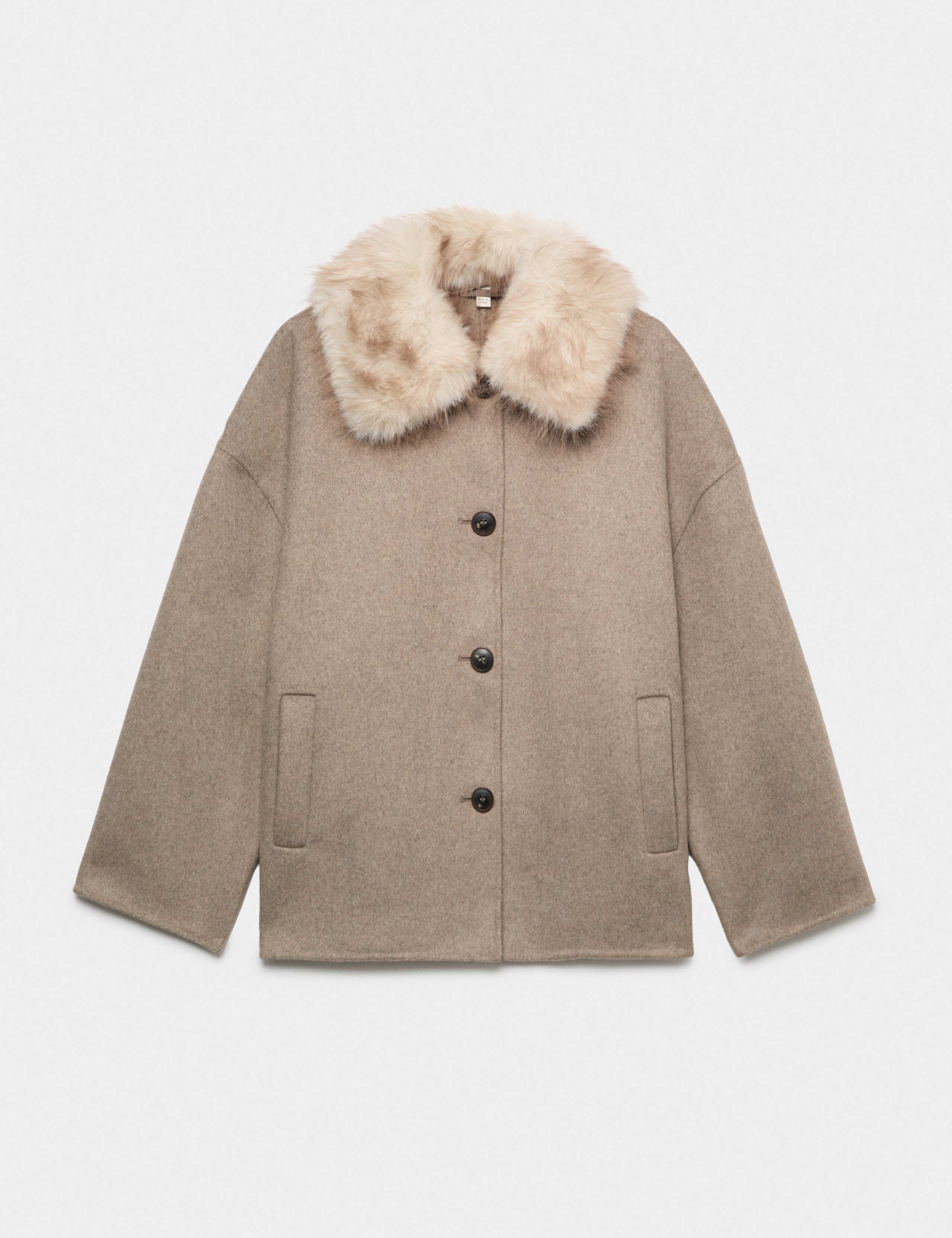 Faux Fur Trim Short Coat 2 of 7