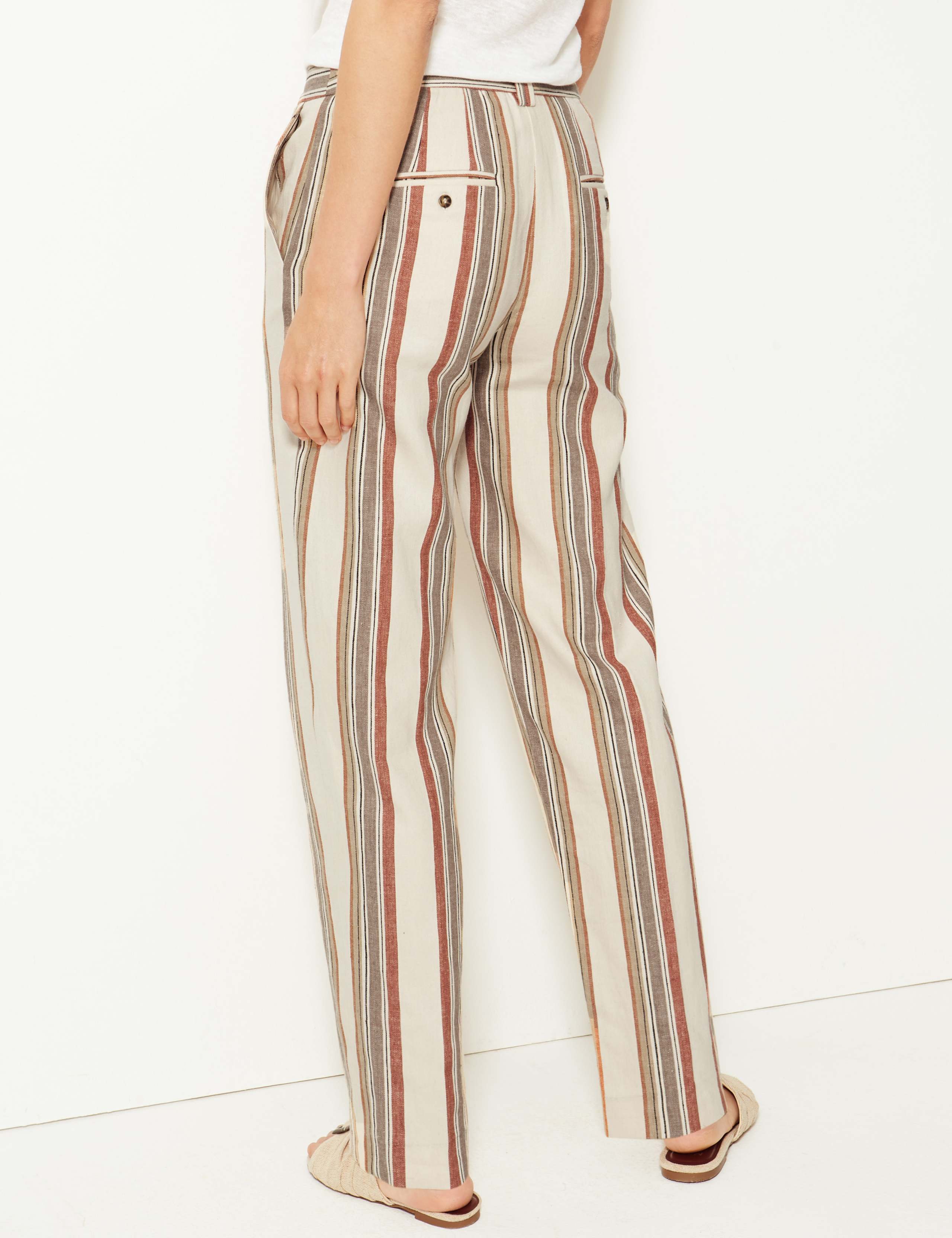 Freya Relaxed Striped Straight Leg Trousers 3 of 5