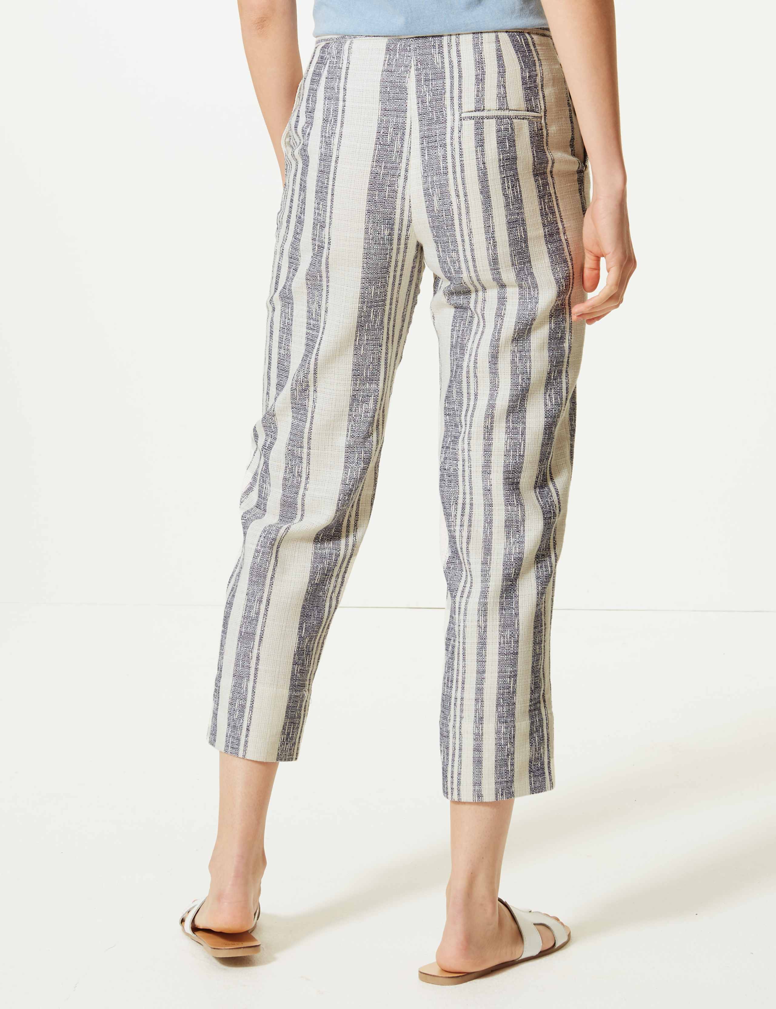 Evie Straight Leg Striped 7/8th Trousers 3 of 5