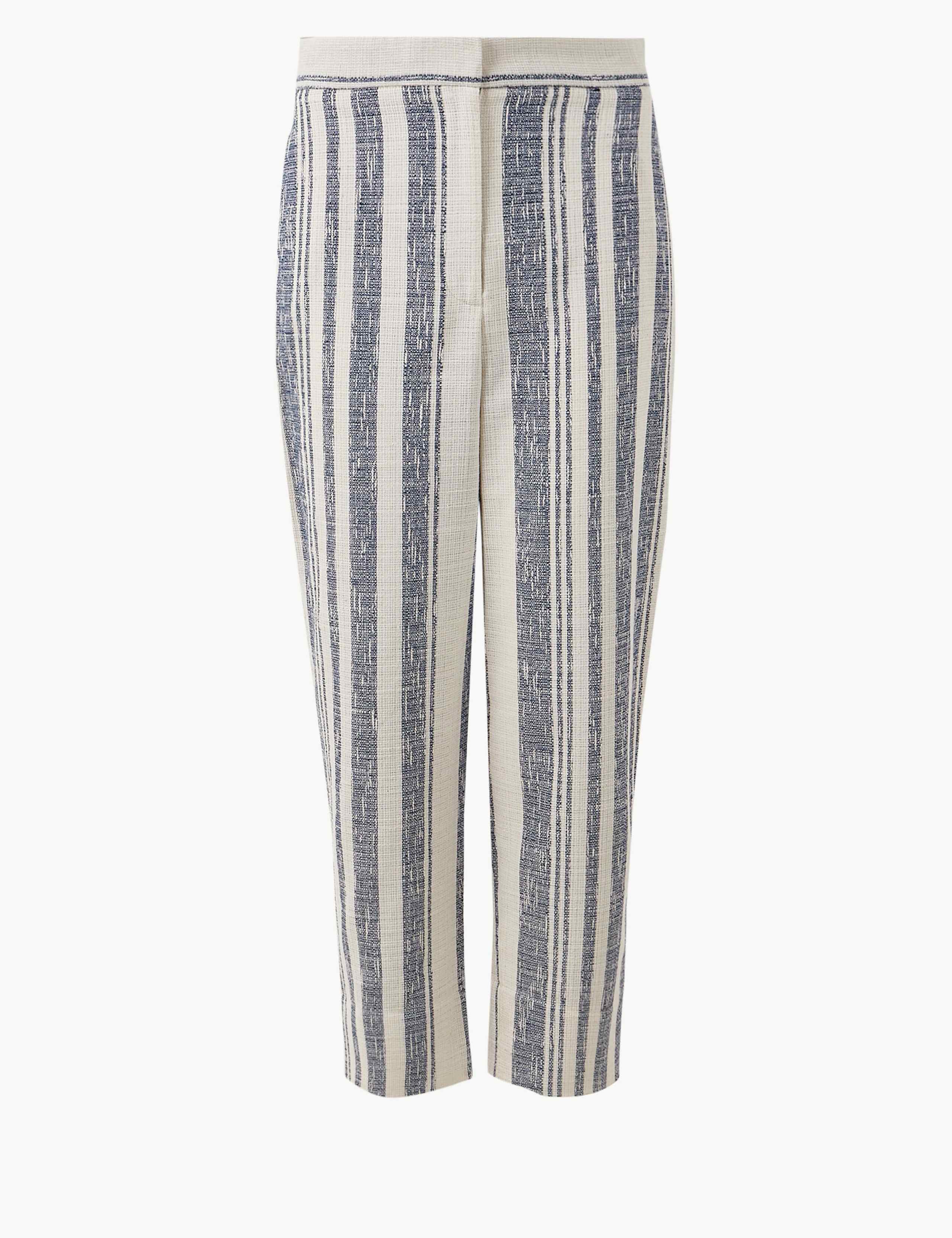 Evie Straight Leg Striped 7/8th Trousers 2 of 5