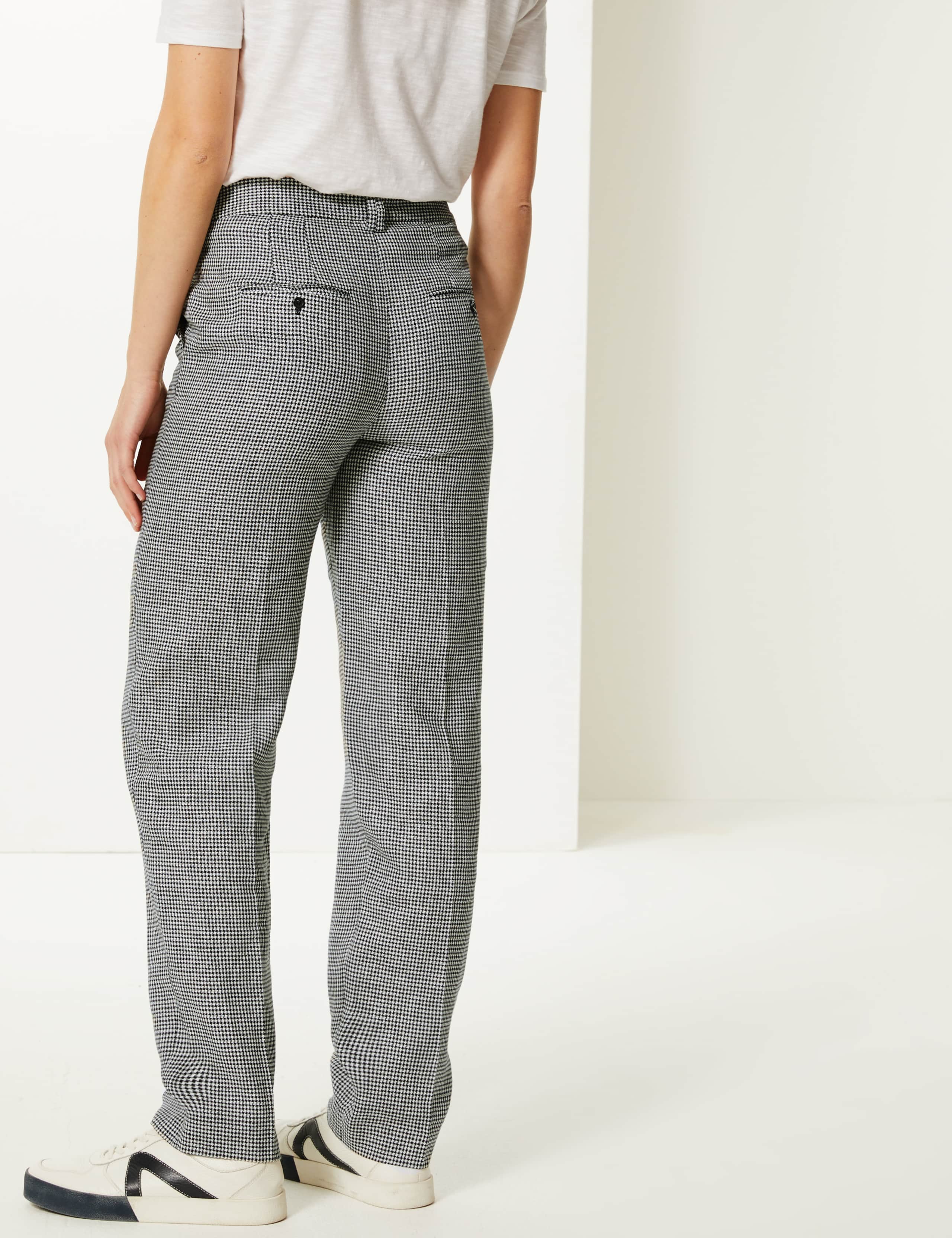 Freya Relaxed Checked Straight Leg Trousers 3 of 5