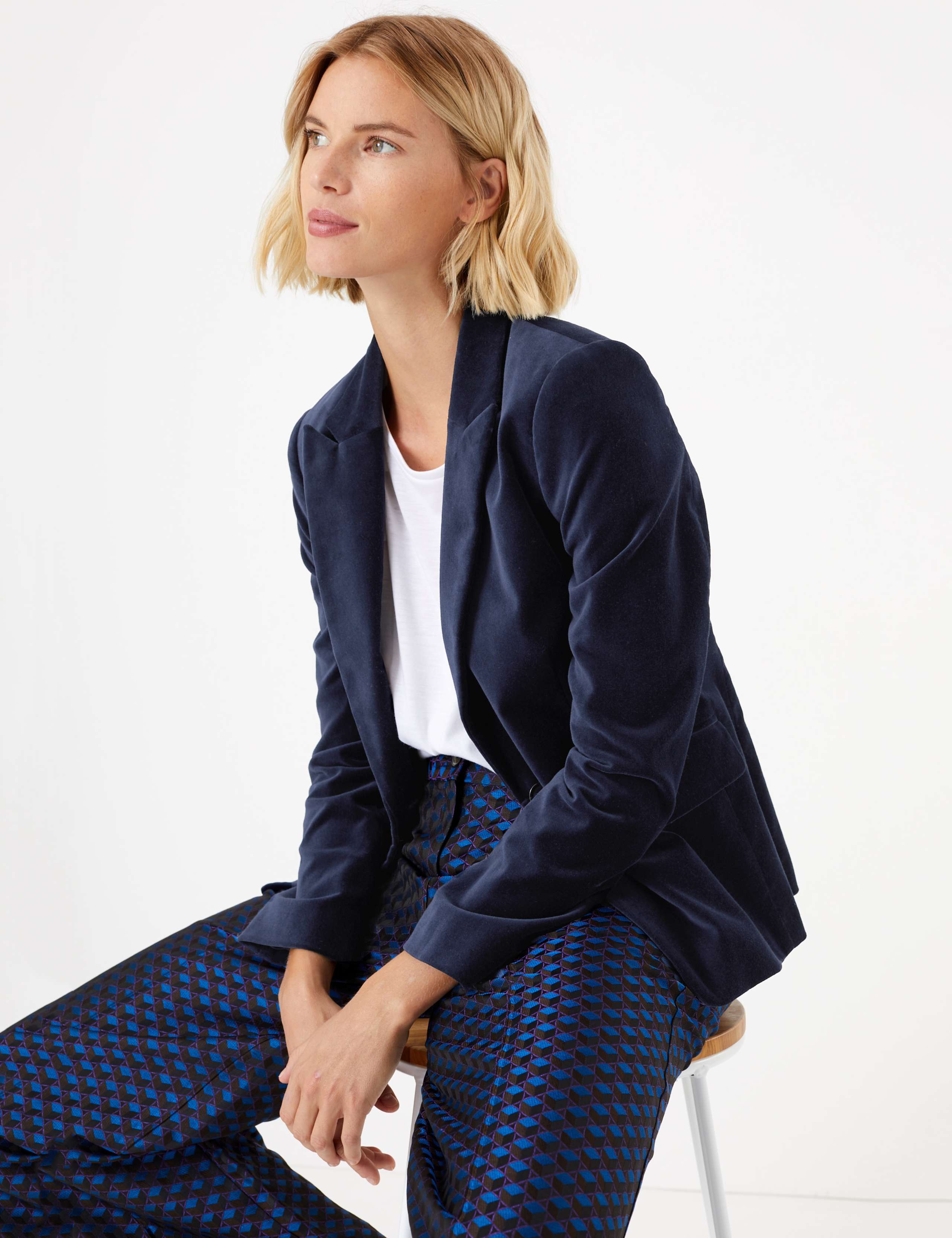 Velvet Fitted Blazer 5 of 5