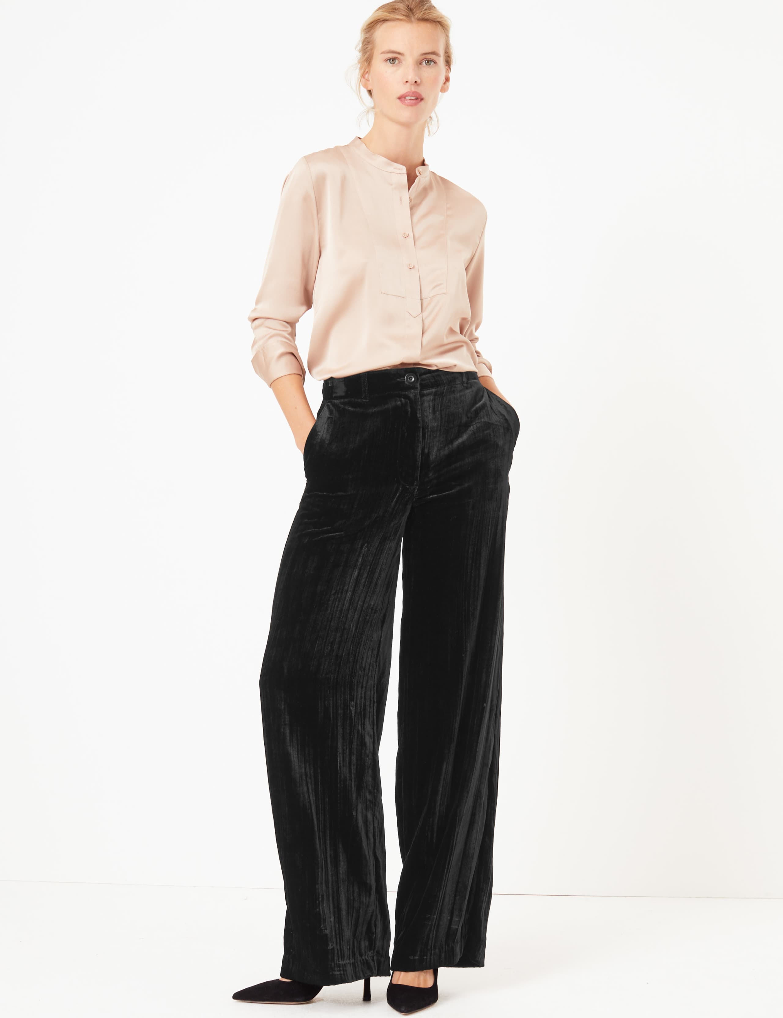 Velvet Wide Leg Trousers 1 of 5