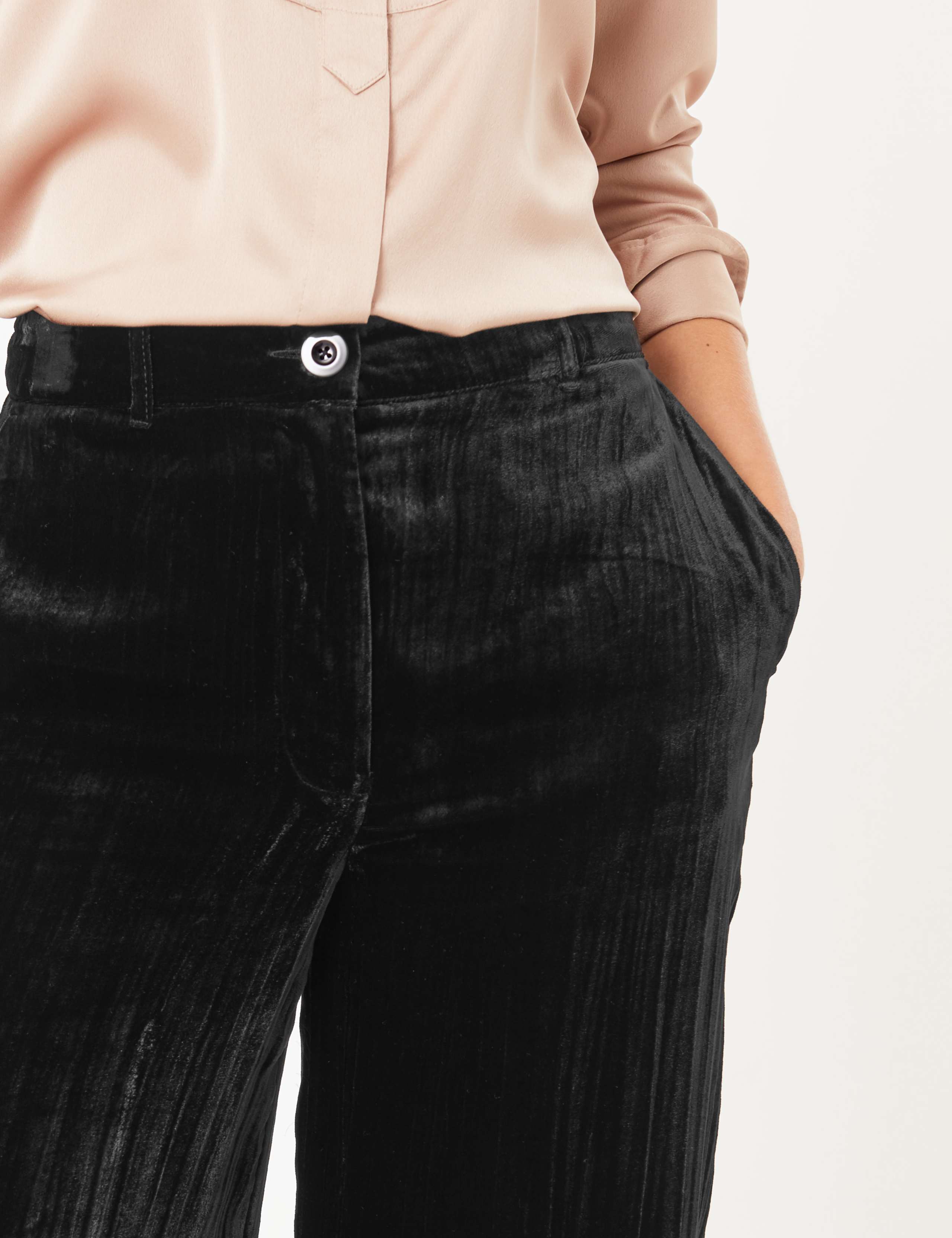 Velvet Wide Leg Trousers 3 of 5