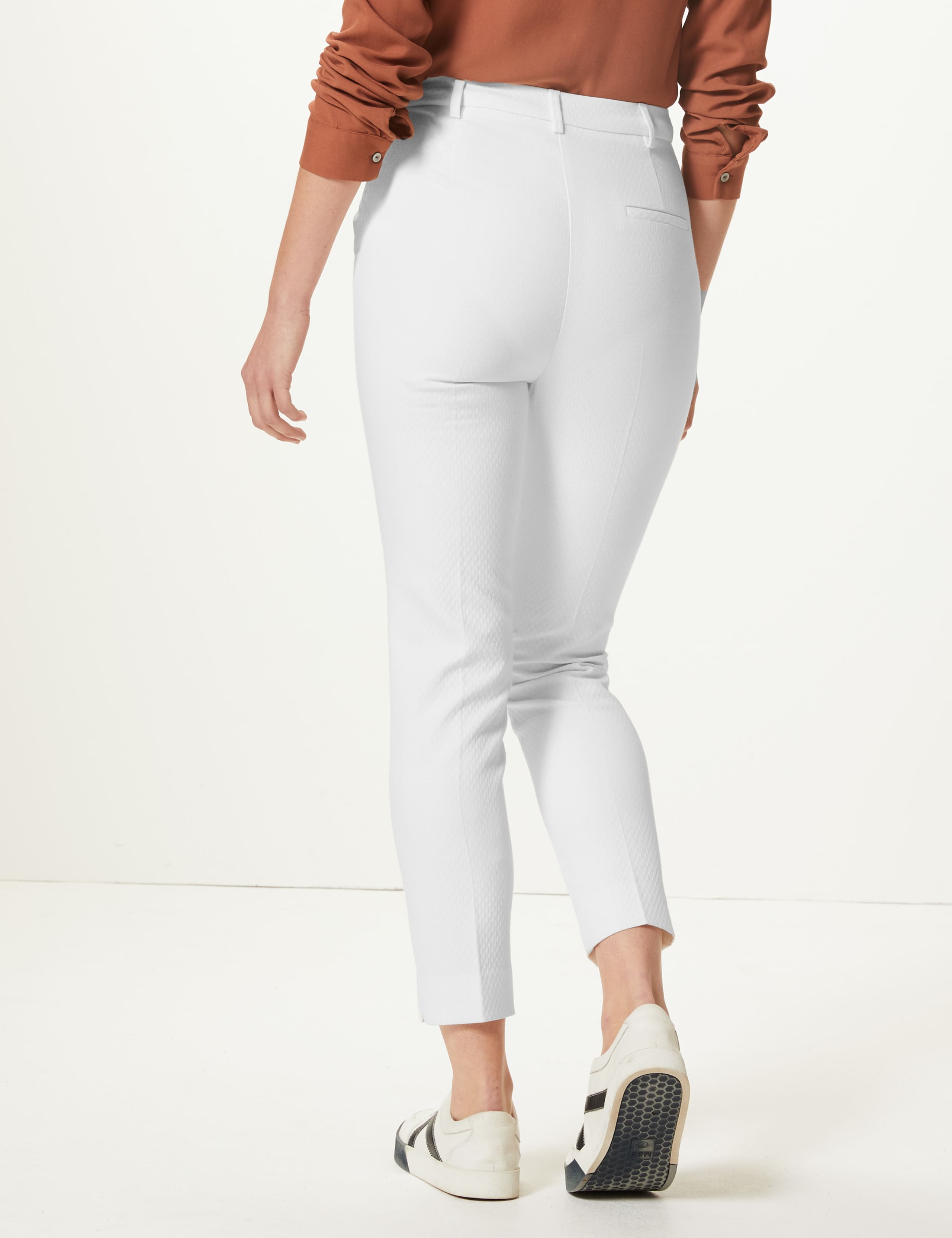 Mia Slim Jacquard Ankle Grazer Trousers 3 of 5