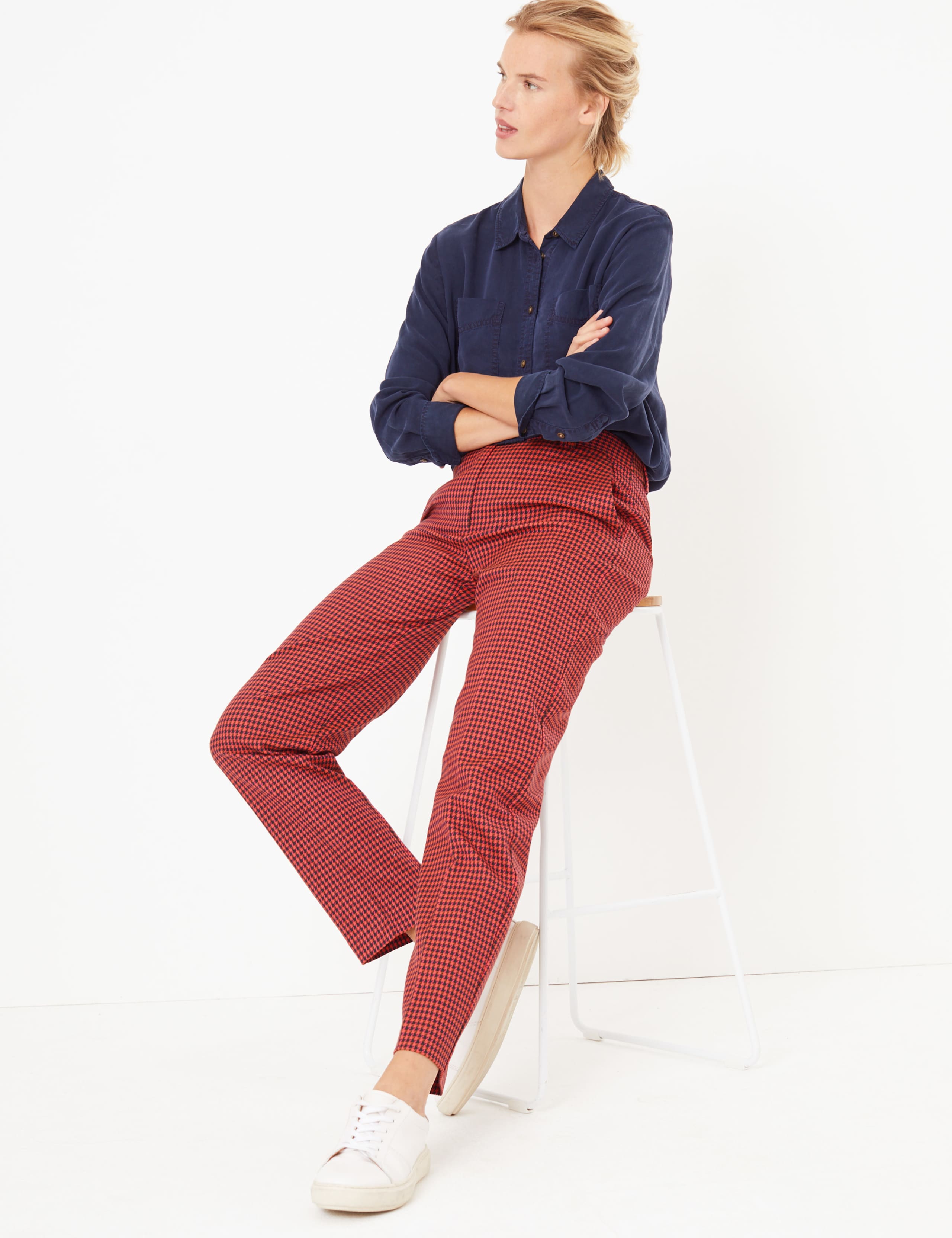 Freya Dogtooth Straight Fit Trousers 1 of 5