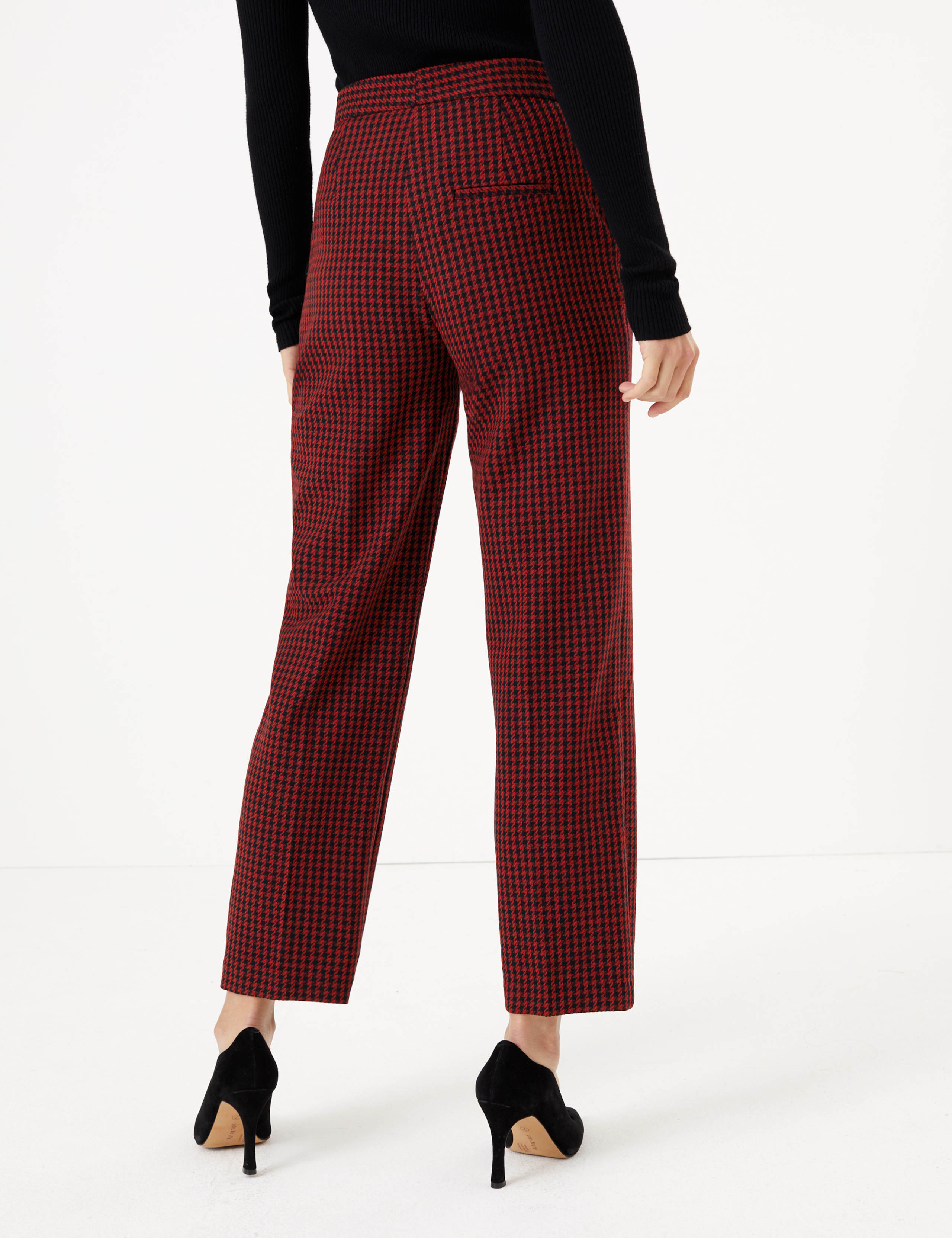 Dogtooth Straight Leg 7/8th Trousers 3 of 5