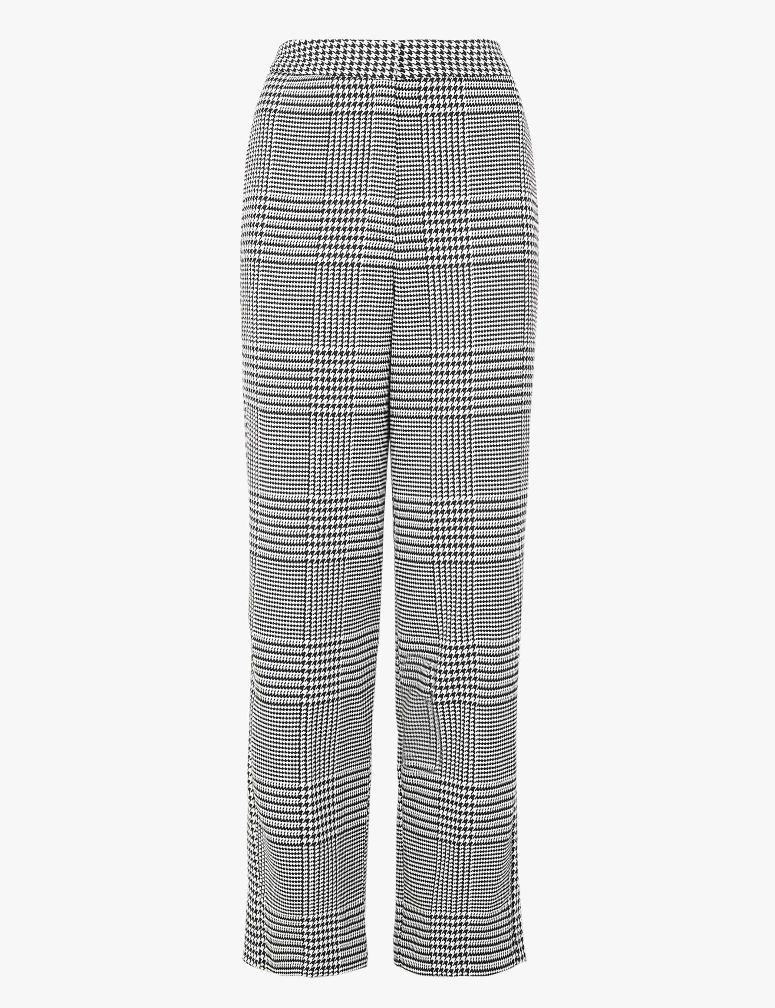 Evie Dogtooth Straight Leg 7/8th Trousers 2 of 5
