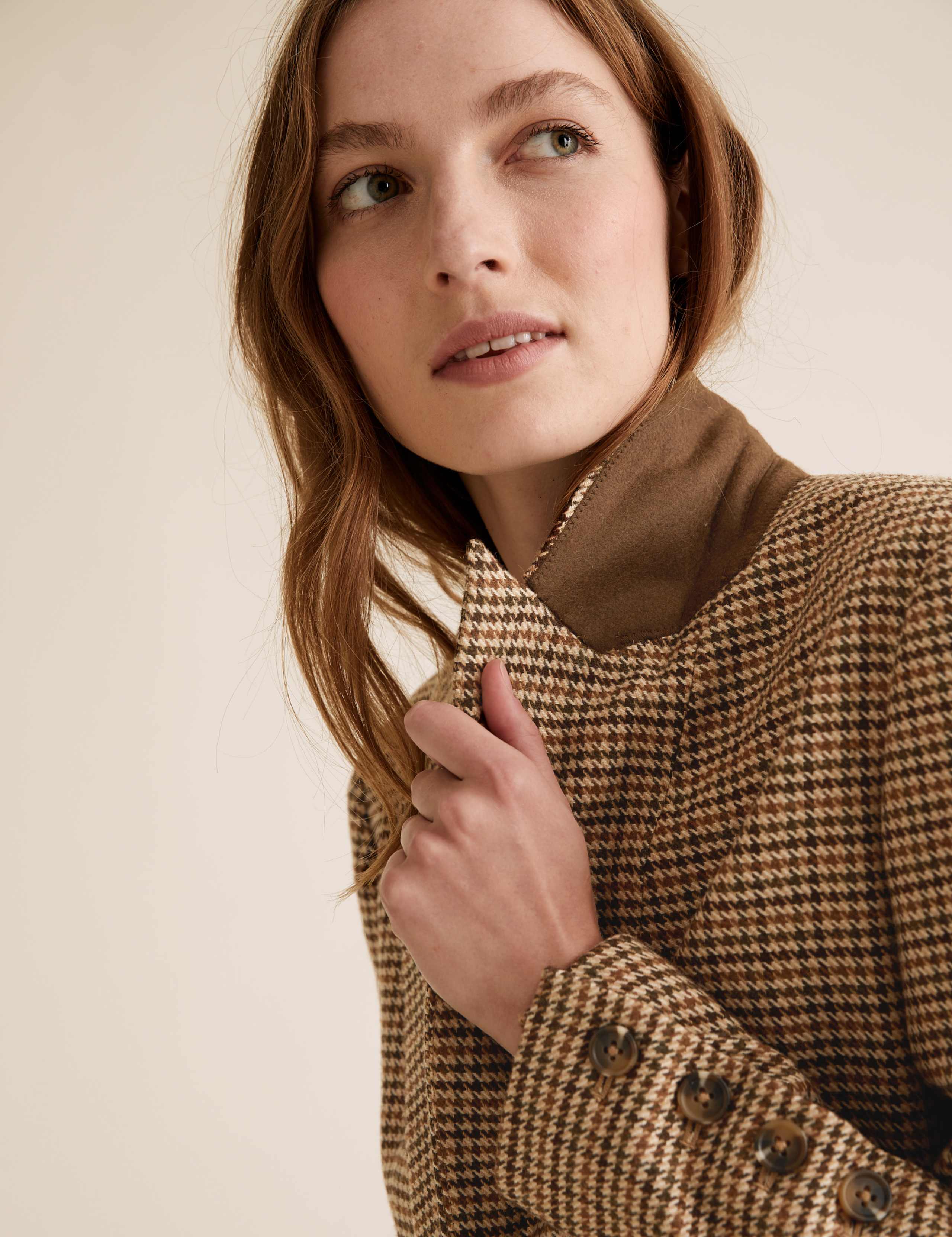 Wool Tailored Dogtooth Blazer 5 of 5