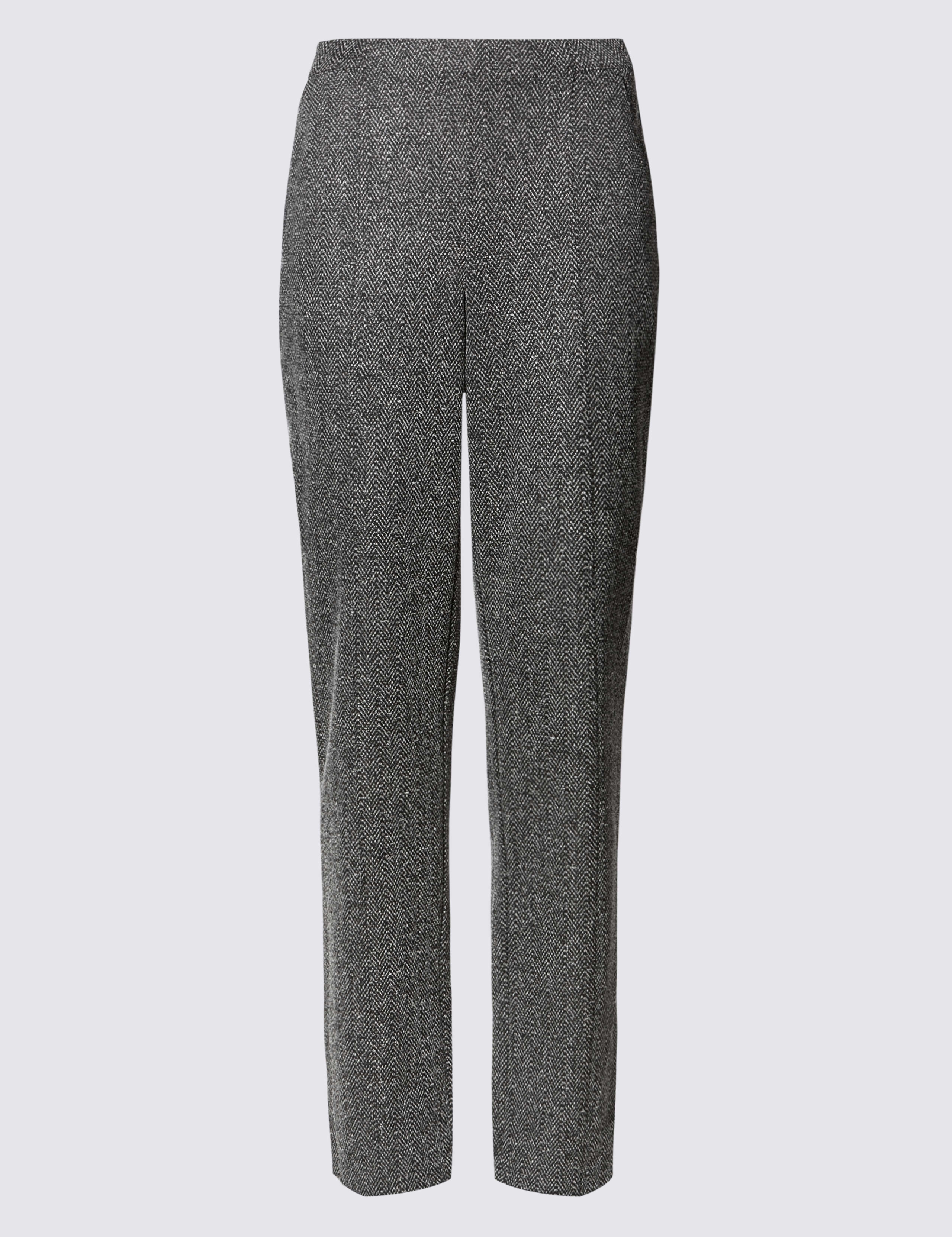 Straight Leg Textured Ankle Trousers 2 of 6