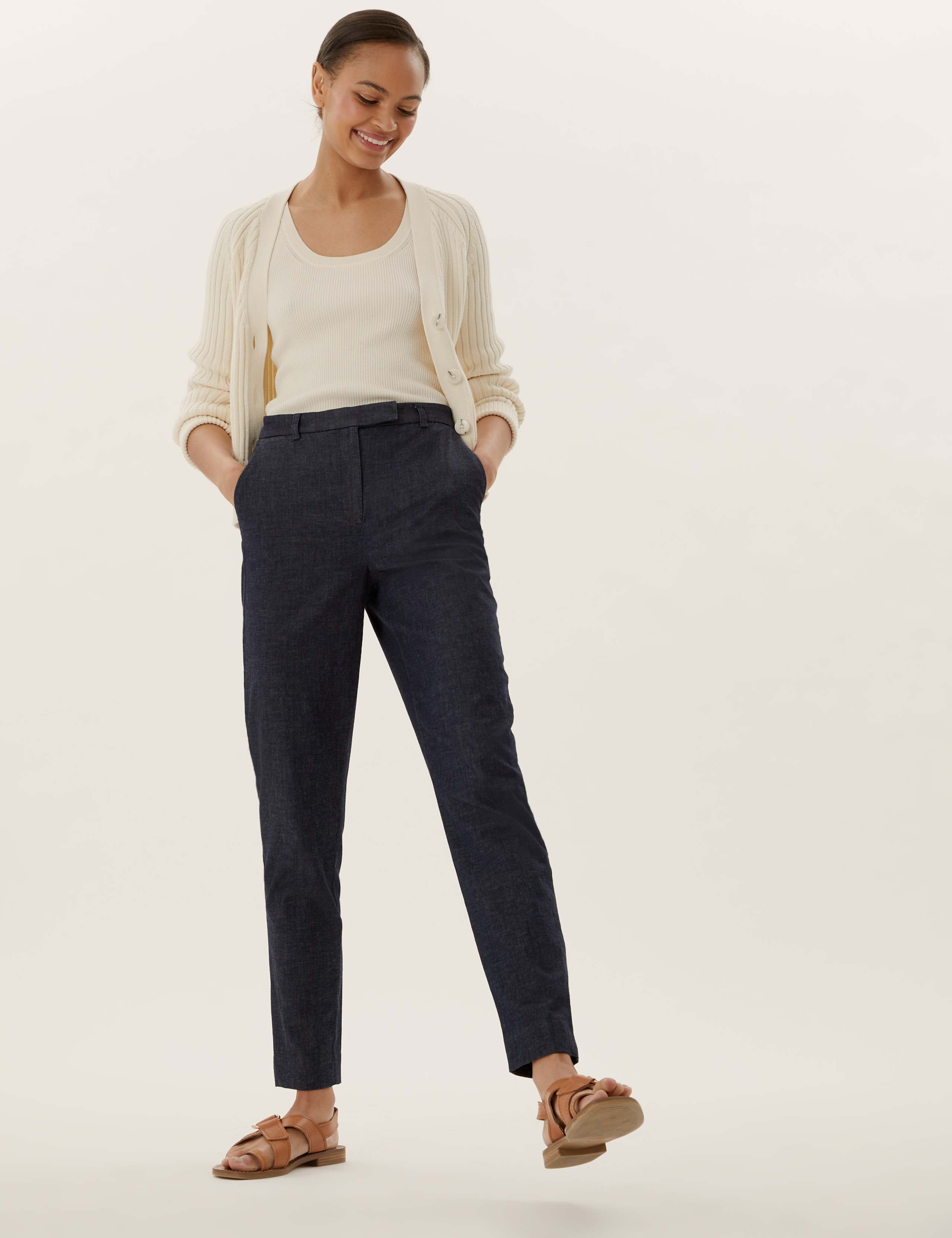 Denim Slim Fit Ankle Grazer Trousers 3 of 6