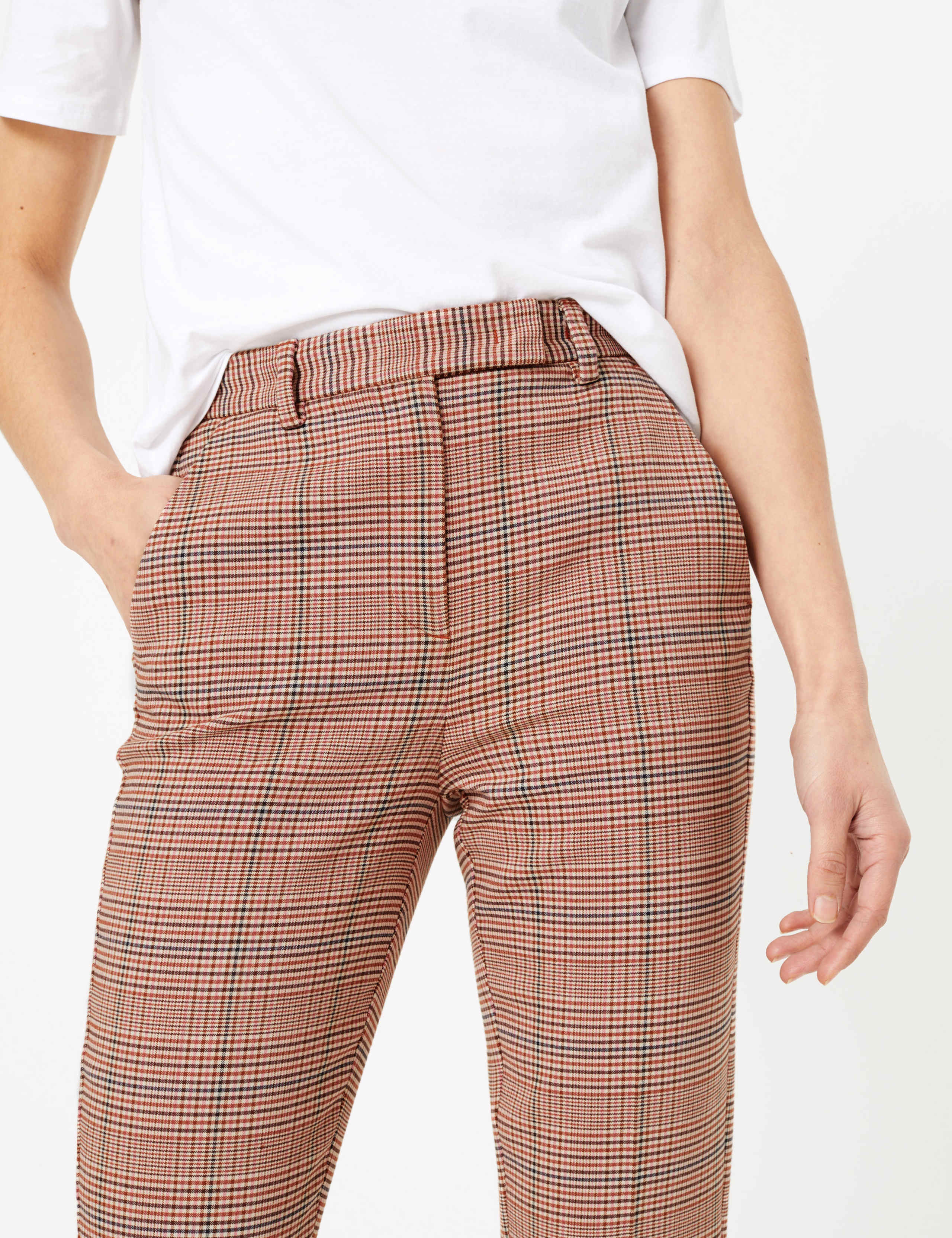 Mia Slim Checked Ankle Grazer Trousers 4 of 6