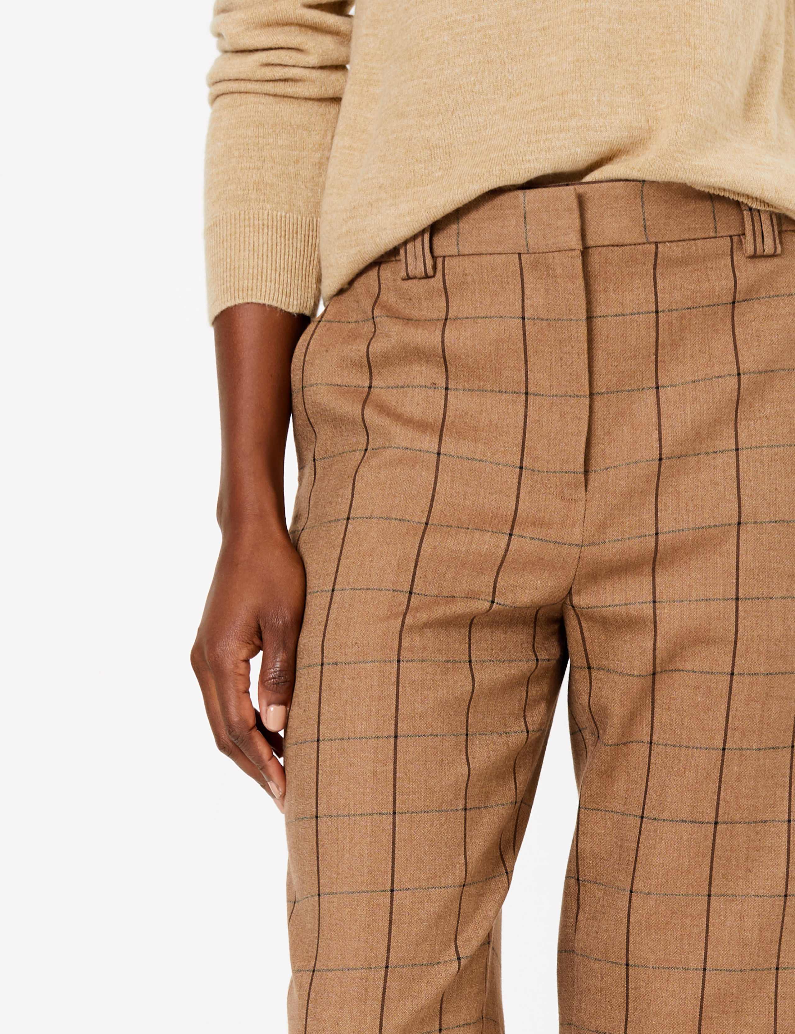 Freya Relaxed Straight Checked Trousers 3 of 5