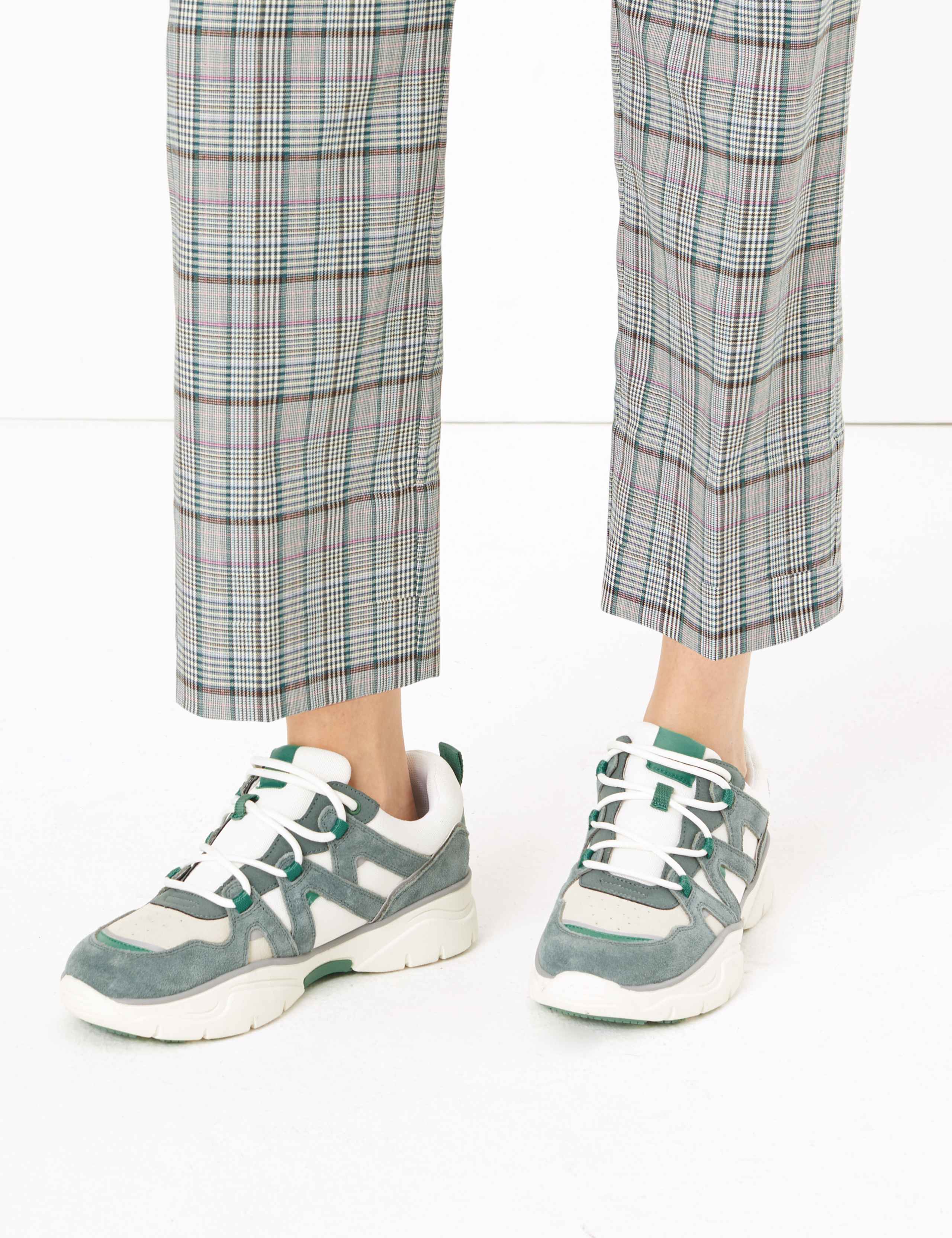 Evie Checked Straight 7/8th Trousers 5 of 5