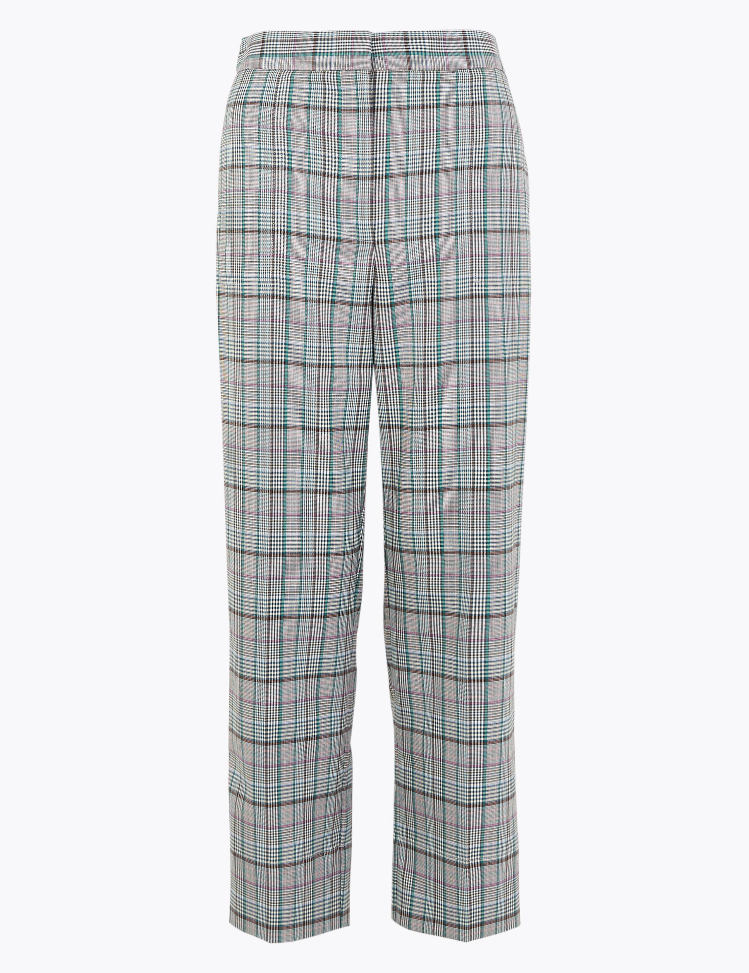 Evie Checked Straight 7/8th Trousers 2 of 5