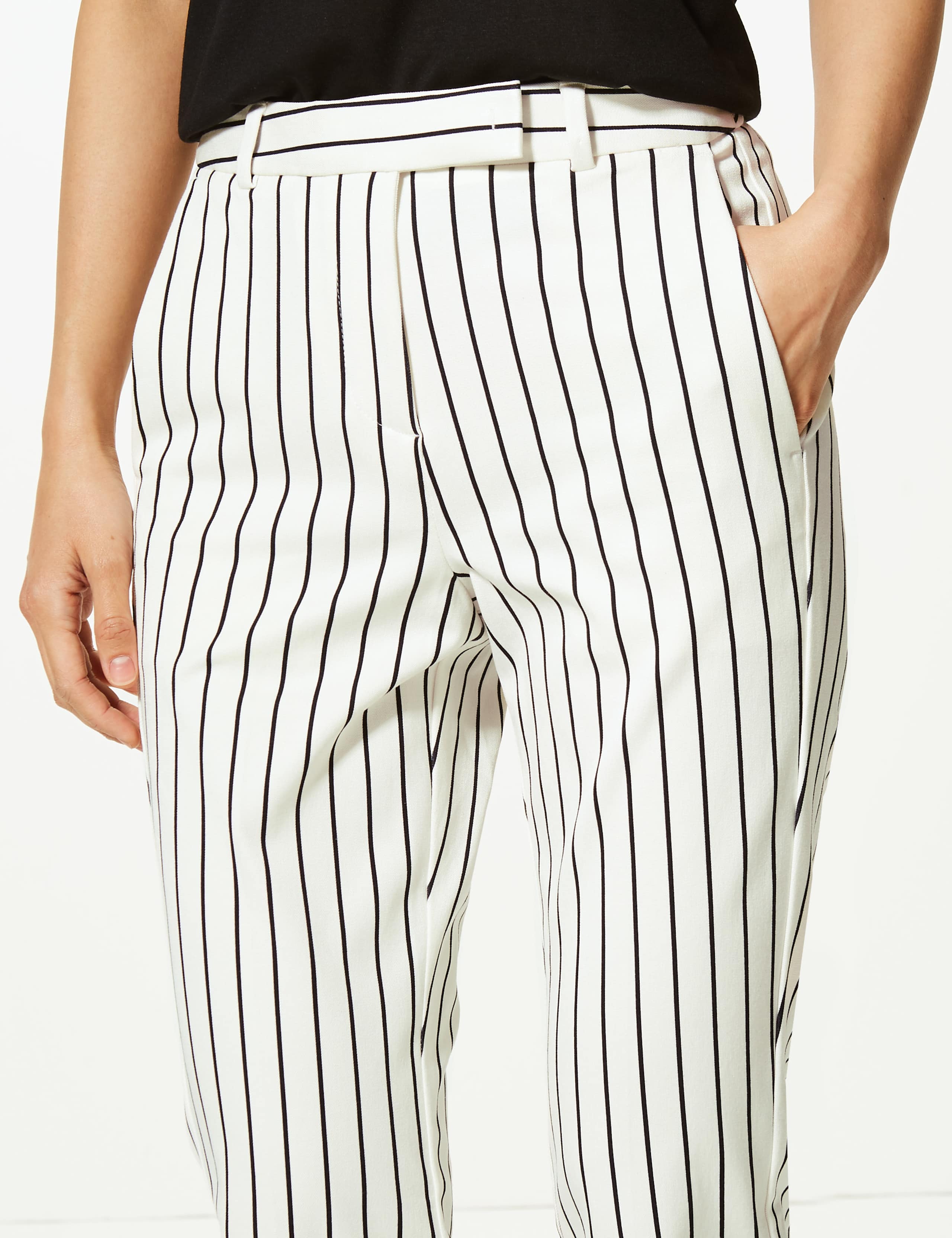 Mia Slim Striped Ankle Grazer Trousers 4 of 5