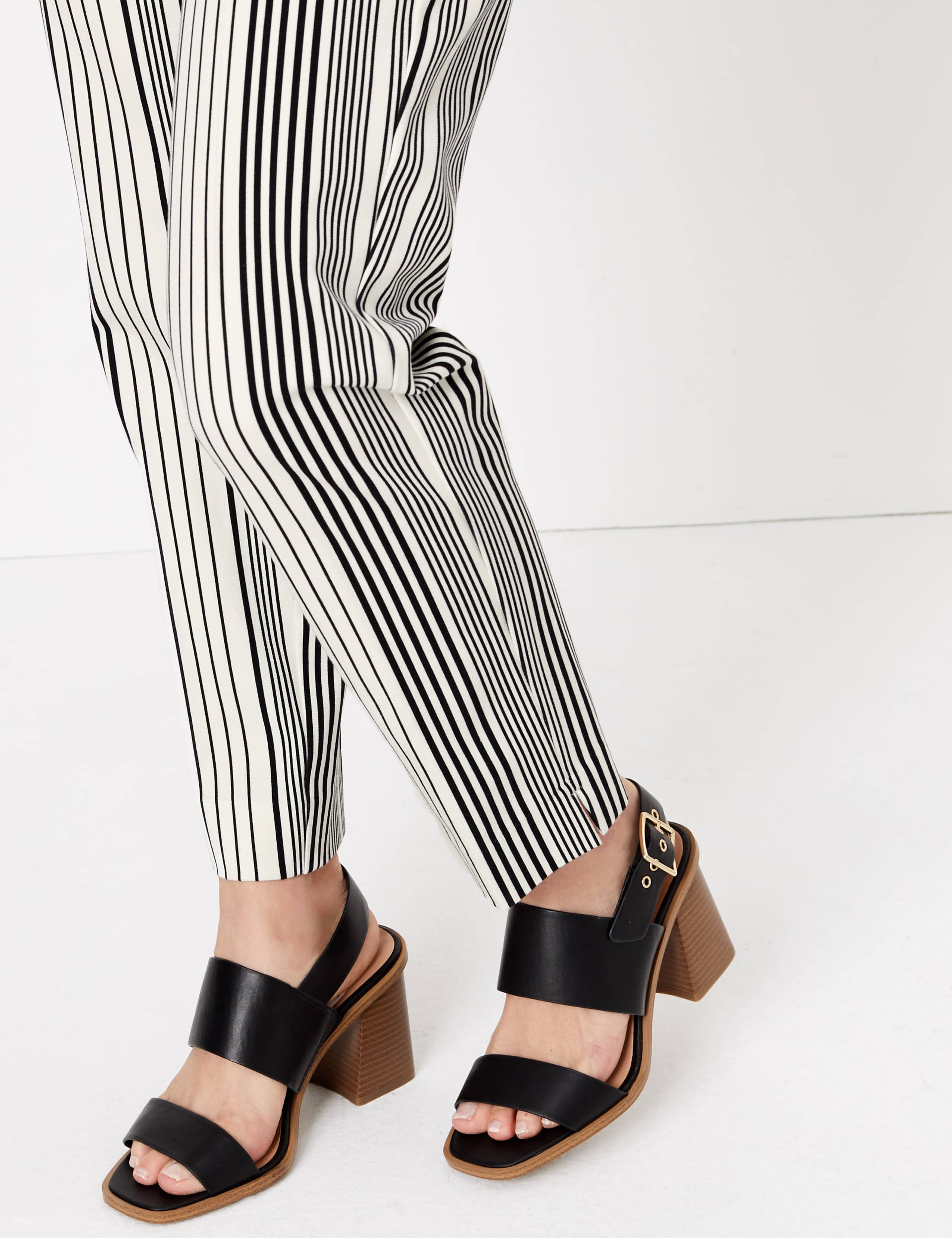PETITE Mia Slim Cotton Striped Trousers 5 of 5