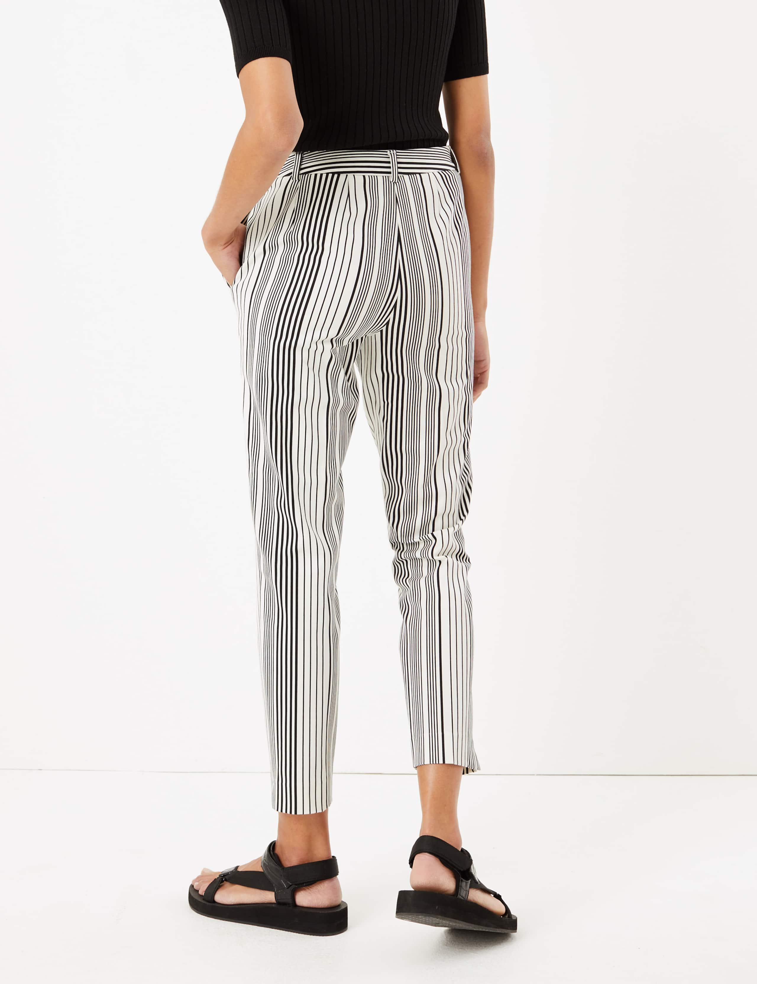Mia Slim Cotton Striped Trousers 3 of 5