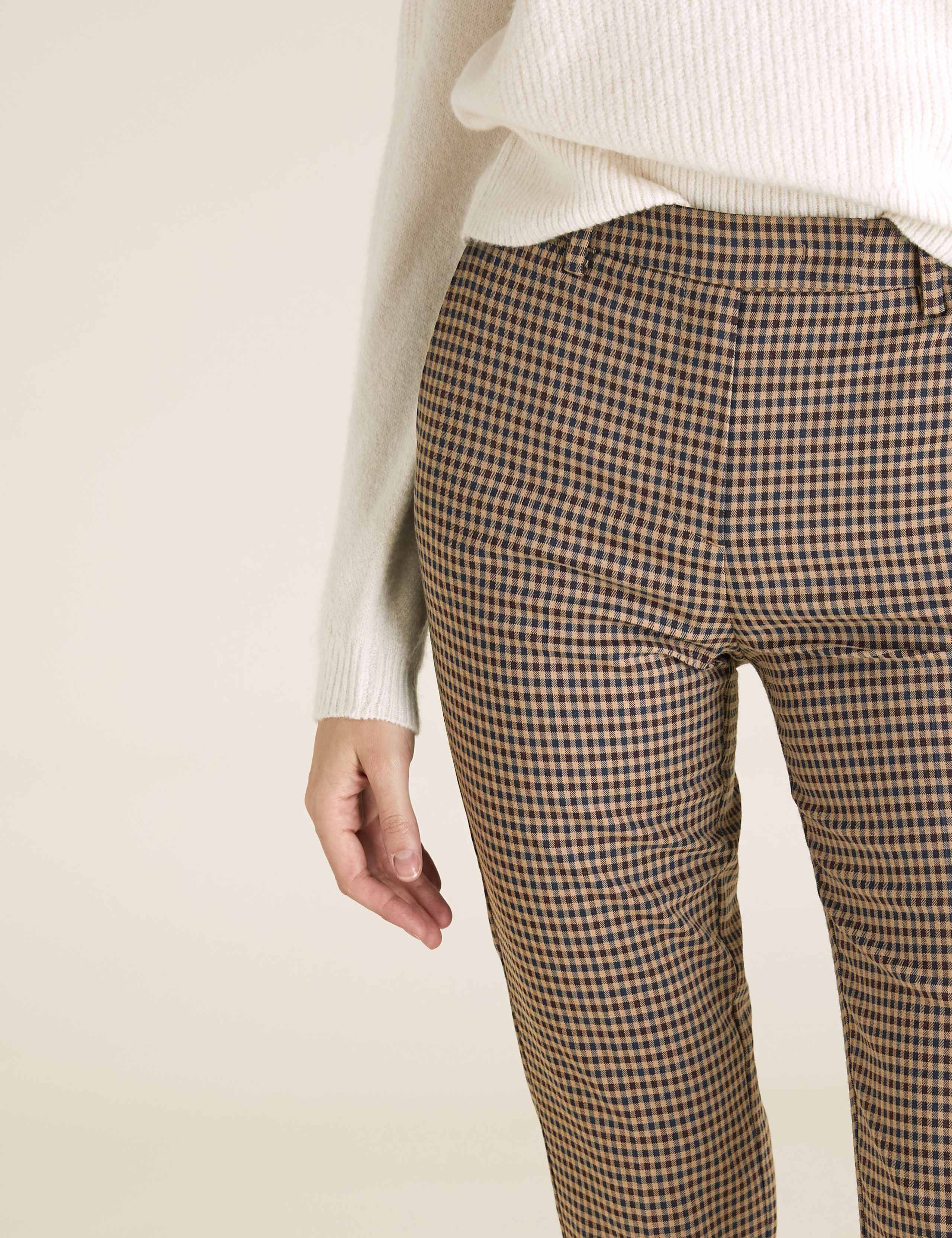 Mia Slim Checked Ankle Grazer Trousers 4 of 5